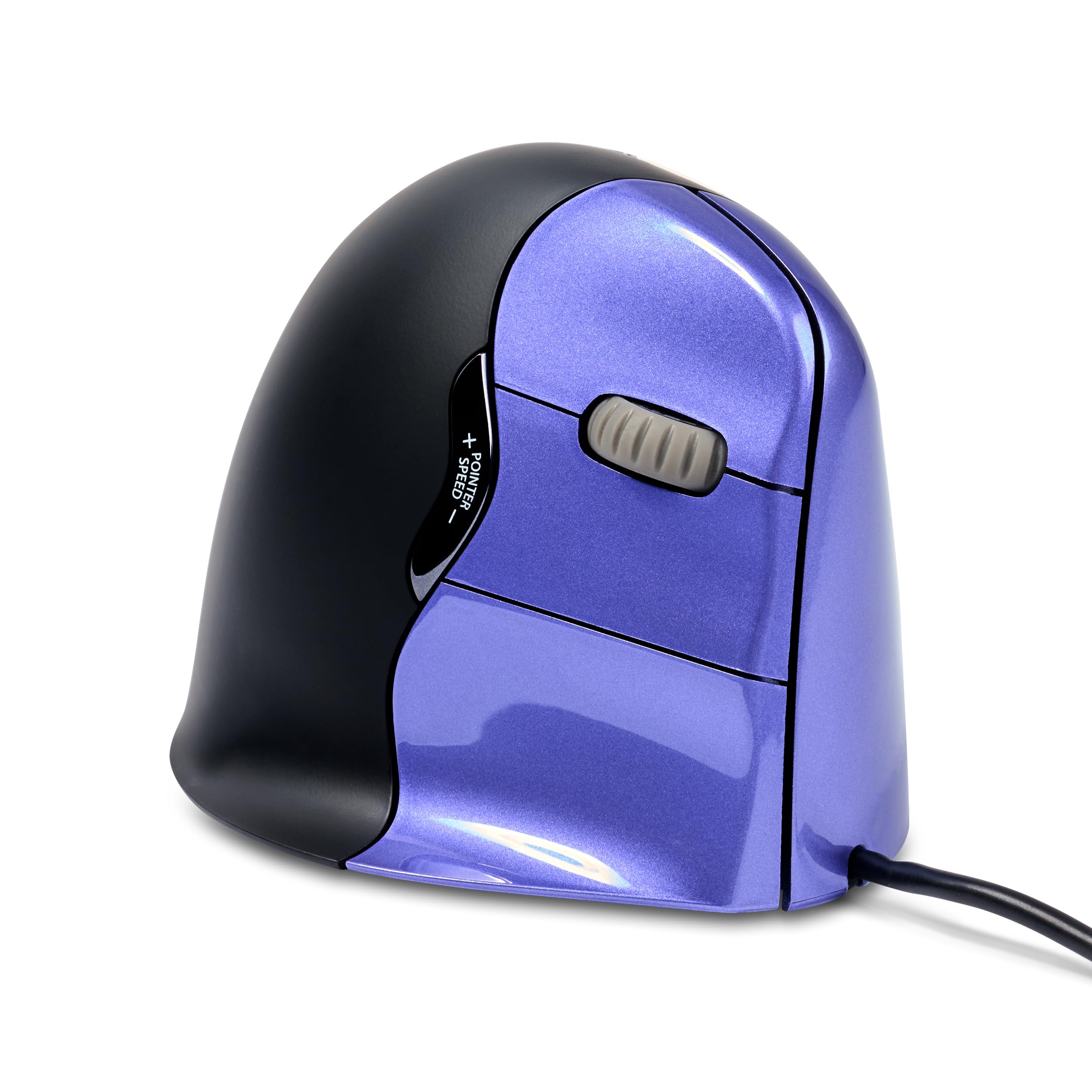 Evoluent Vertical Mouse Small Right-Handed - 6 Programmable Buttons, Smooth Scroll Wheel, Ergonomic Design for Comfort & Wrist Pain Relief - Perfect for Office Work, Gaming & Long Computer Use