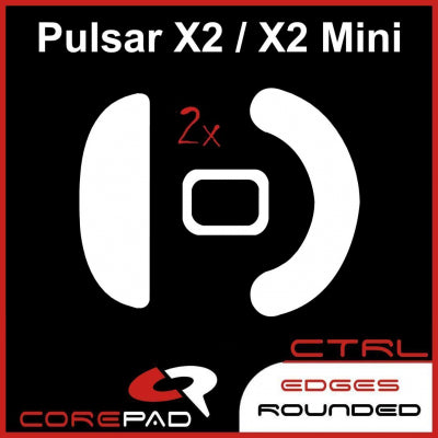Corepad Skatez CTRL Mouse Feet for Pulsar X2 Series (X2/X2 Mini/X2V2/X2V2 Mini/X2H/X2H Mini) - Ultra Smooth Gliding Gaming Mouse Skates for Esports & FPS Gaming