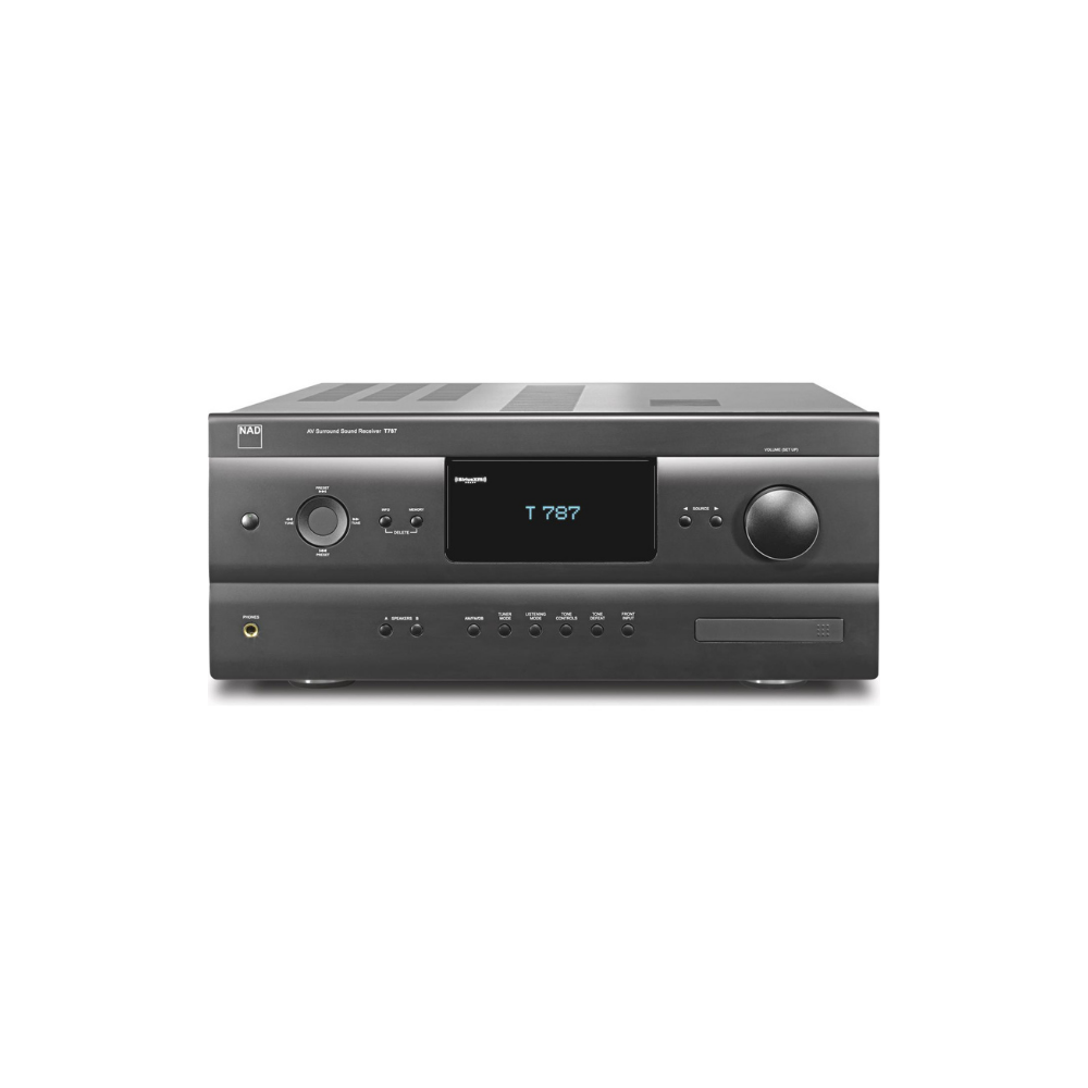 T 787 A/V Surround Sound Receiver - 7.2 Channel 4K Ultra HD Home Theater System with Bluetooth & WiFi - Perfect for Movie Nights, Gaming, and Music Streaming