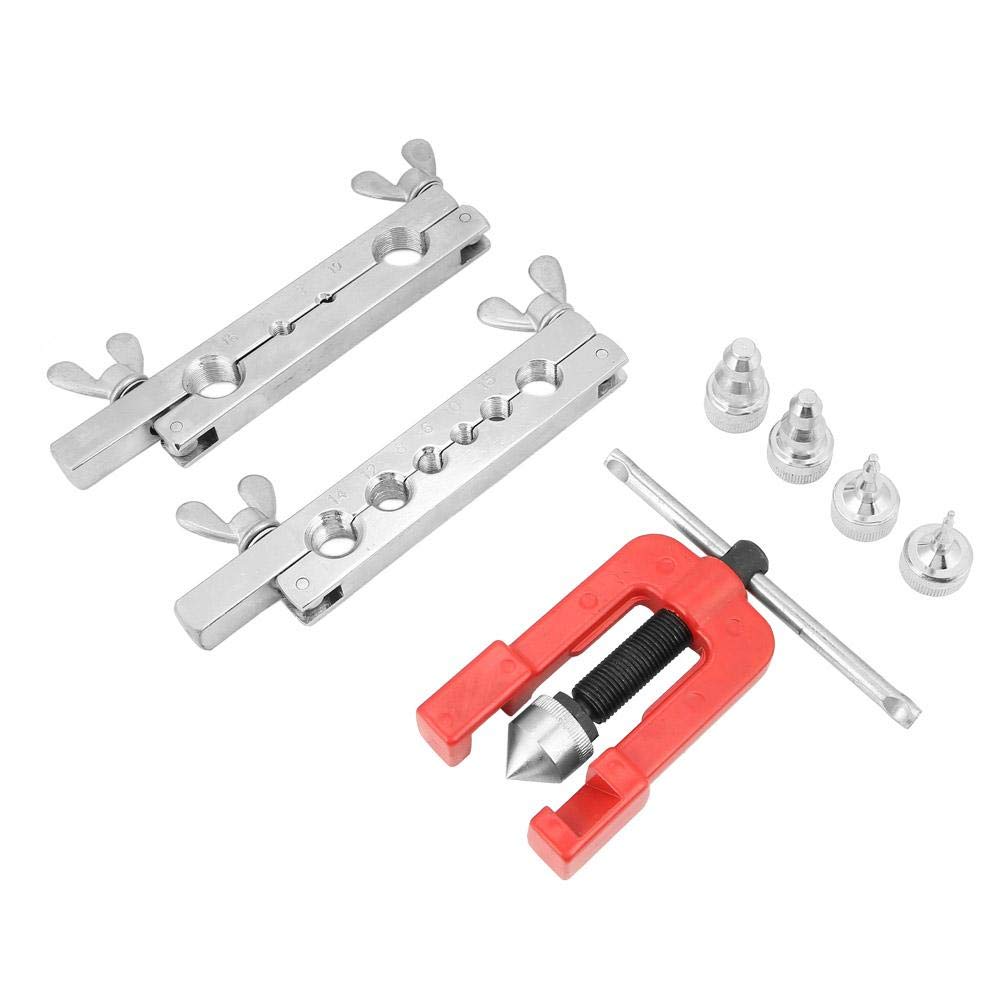 Professional 3-16mm Manual Pipe Flaring Tool Kit with Copper Heads - Tube Expander & Swaging Kit for HVAC, Plumbing & Automotive Repair (Ideal for Copper, Aluminum & Steel Pipes)