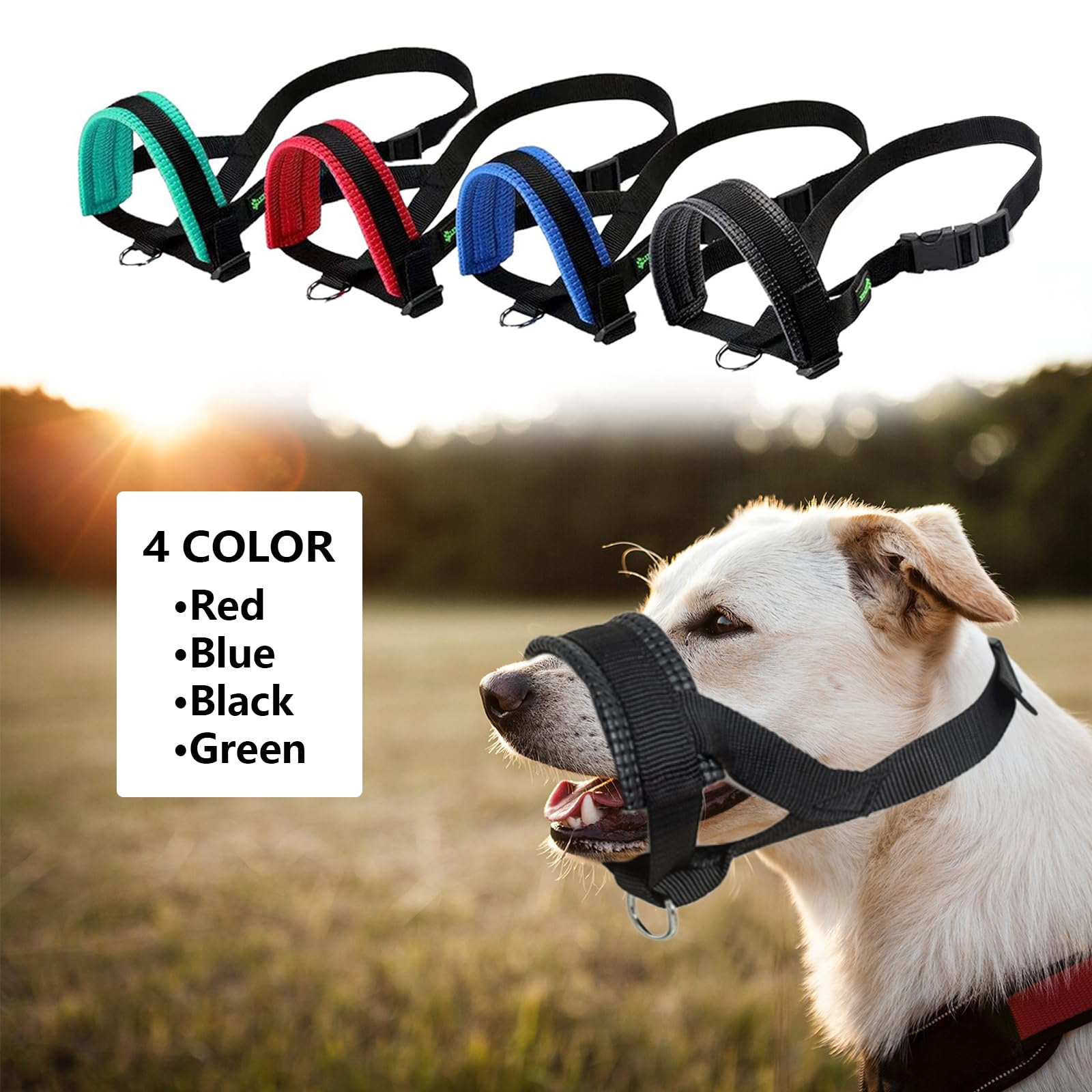 Adjustable Dog Muzzle for Small Medium Large Dogs - Anti Biting Barking Chewing Pet Safety Gear - Perfect for Training, Grooming & Vet Visits (Size S, Black)