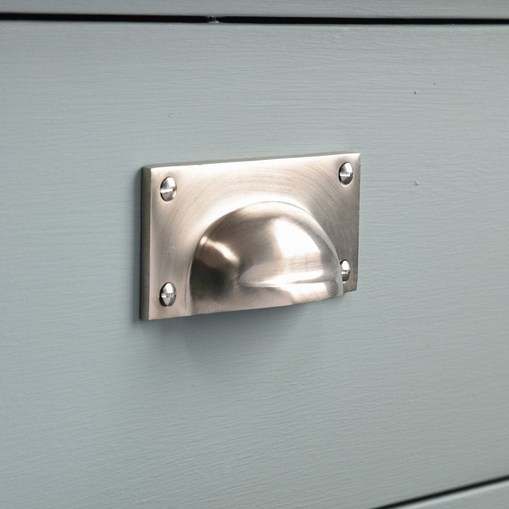 Satin Nickel Cabinet Drawer Pull Handle - Modern Kitchen & Bathroom Hardware for Cabinets, Dressers & Furniture - Perfect for Home Renovation & DIY Projects