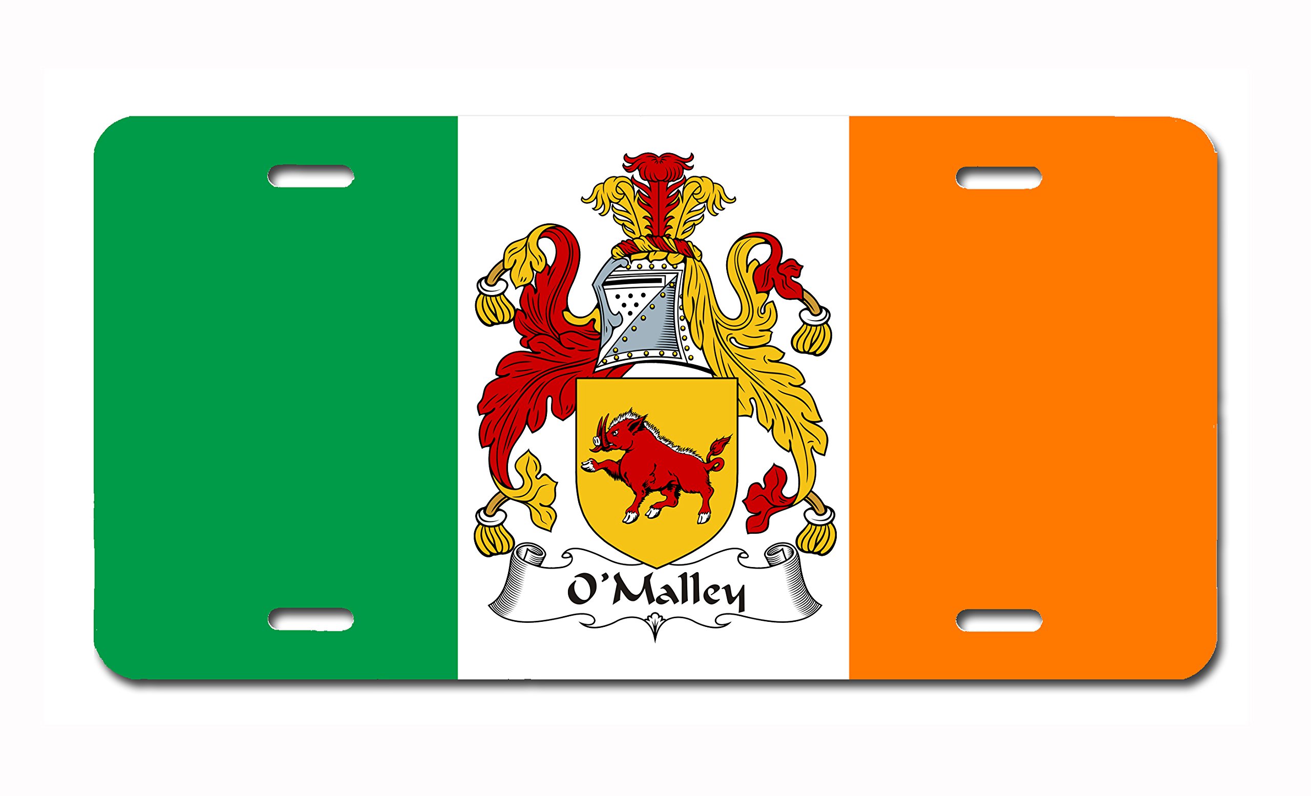 O'Malley Coat of Arms & Family Crest License Plate - Premium Metal Vanity Plate - Made in USA - Perfect for Car, Truck, or Home Decoration