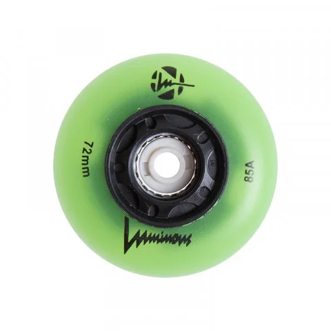 Luminous LED Inline Wheels Glow 72mm 85a 4pk - High-Performance Light Up Skate Wheels for Night Skating, Roller Derby & Outdoor Activities