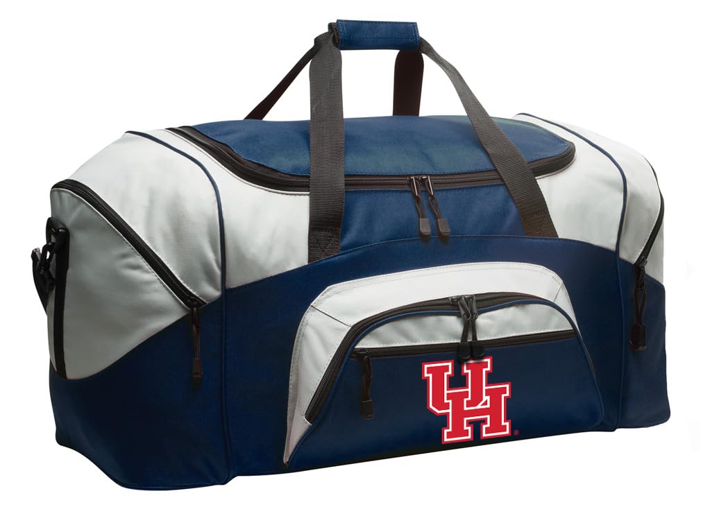 University of Houston UH Logo Large Duffel Bag - Durable Travel Luggage or Gym Bag for Men & Women - Perfect for College, Sports, Workouts & Weekend Trips