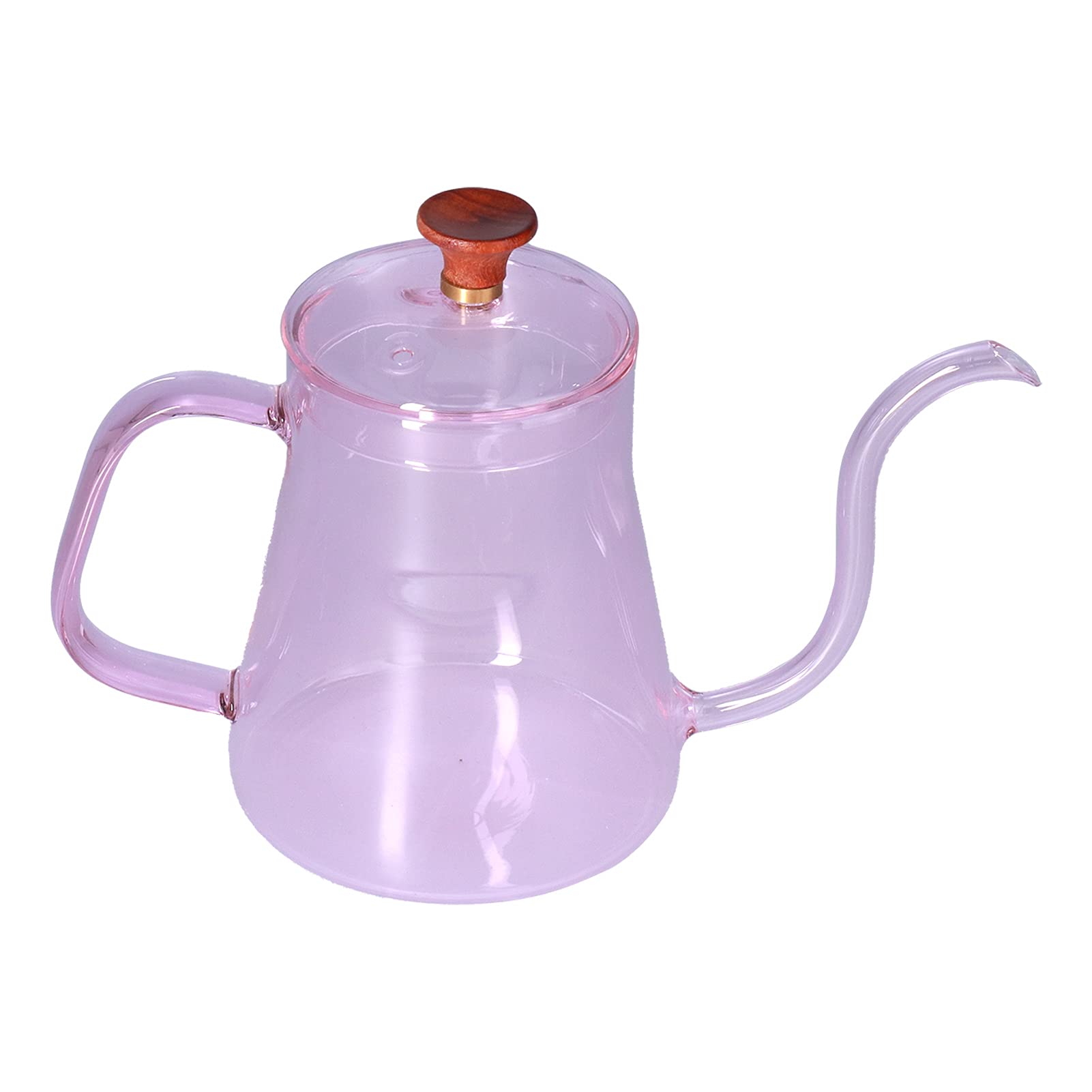 Premium Heat-Resistant Coffee Kettle with Long Spout - Perfect for Pour Over, Drip Coffee & Tea Brewing - Stylish Pink Design for Home Kitchen & Cafe Use