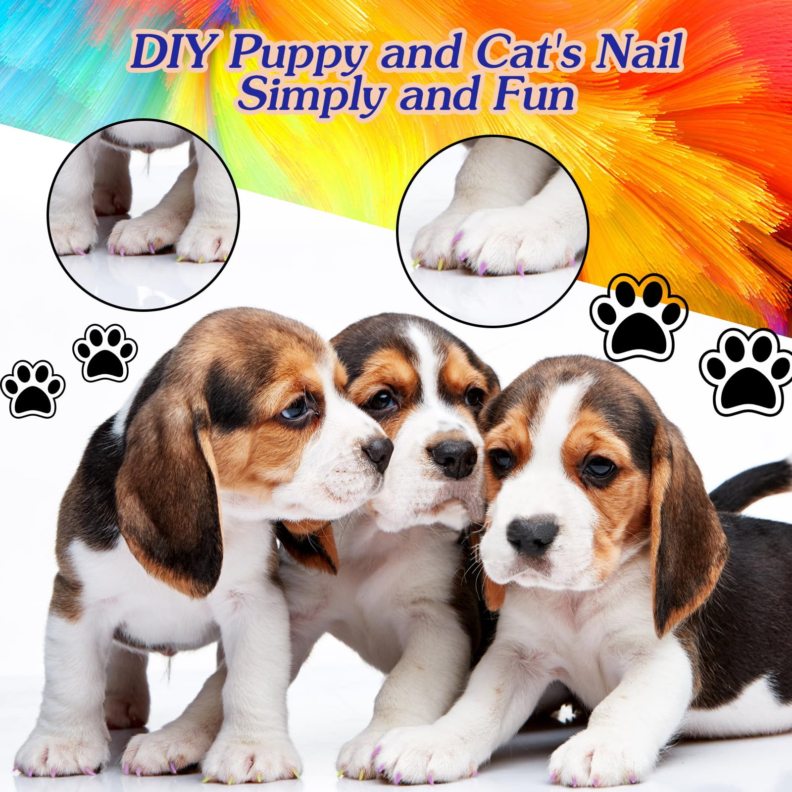 15 Colors Dog Nail Polish Pens Set - Quick Dry Non Toxic Pet Safe Nail Polish with Brush Tip for Puppies, Cats & Small Animals | Perfect for Grooming, Pet Spa Days & Special Occasions
