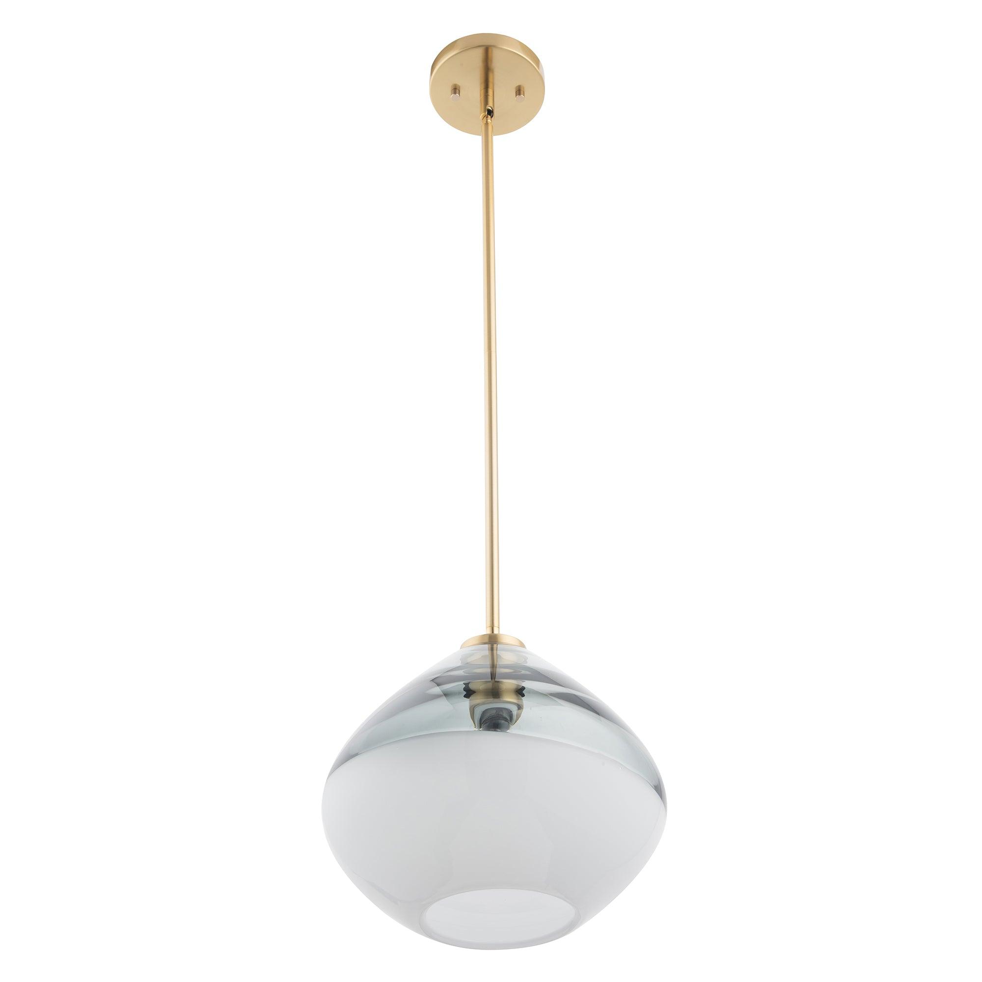 Phoebe 1-Light Modern Handblown Glass Pendant Light Fixture - Perfect for Kitchen Island, Dining Room, or Bedroom Lighting