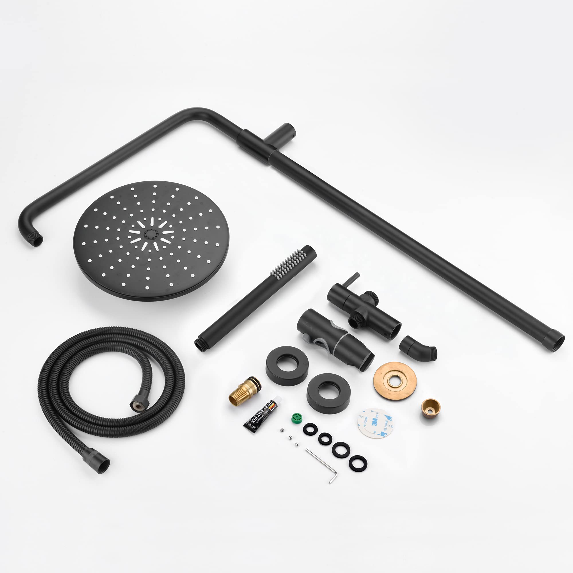 Premium Black Hand Shower System with 9 Inch Rain Shower Head - 2.5GPM (1.8GPM Option) for Bathroom Remodel - Perfect for Spa-Like Showers, Relaxation & Modern Home Upgrades
