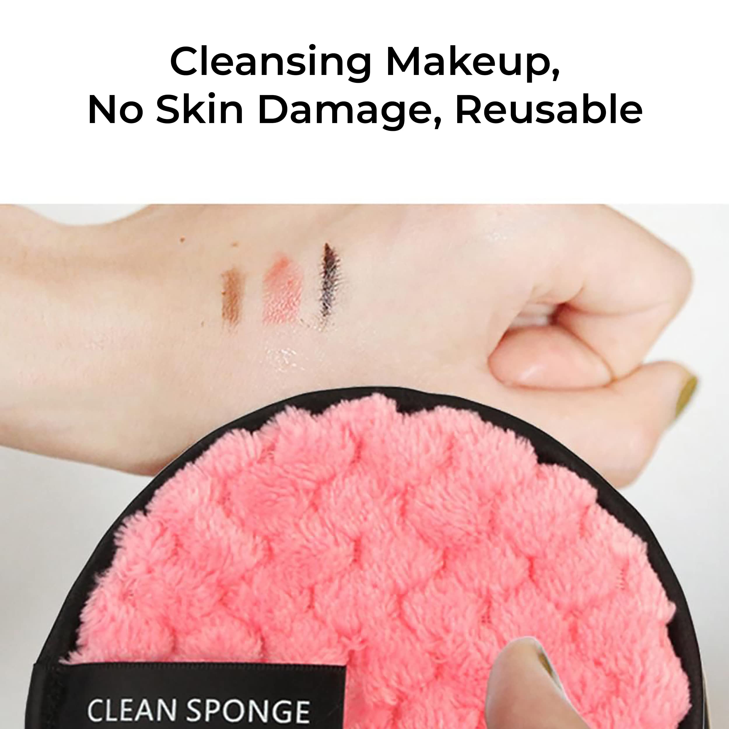 **MeeTo Reusable Makeup Remover Pads - Washable Microfiber Cloths for Heavy Makeup, Mascara & Foundation - 2 Pack (1 Small + 1 Medium) - Eco-Friendly & Gentle on Skin - Perfect for Travel & Daily Skincare Routine**