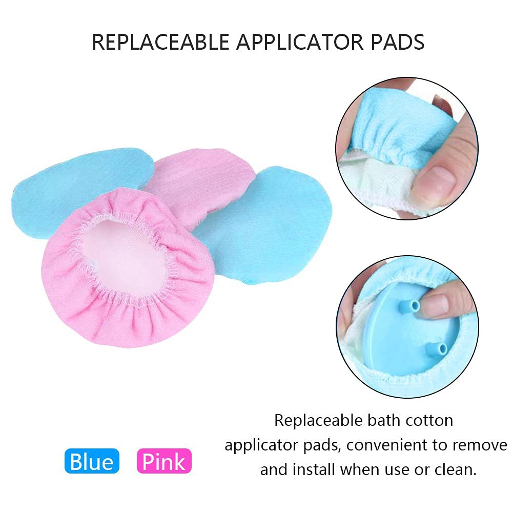 WMLBK Detachable Shower Back Scrubber with Long Handle - Exfoliating Bath Brush & Lotion Applicator for Deep Cleaning (Pink) - Perfect for Hard-to-Reach Areas & Spa-Like Shower Experience