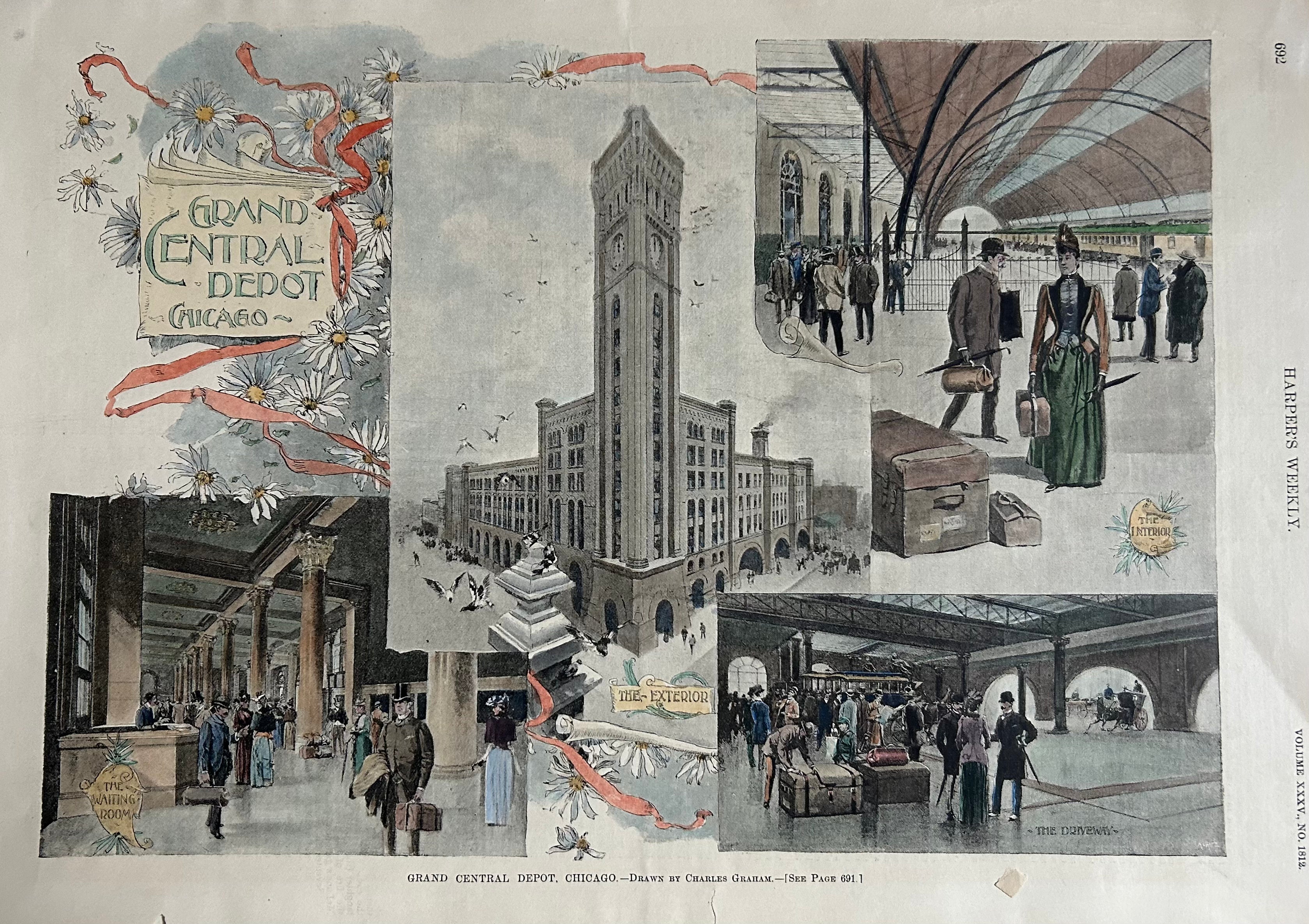 Grand Central Depot in Chicago - Historic Landmark & Tourist Attraction | Explore Chicago's Iconic Train Station & Shopping Destination