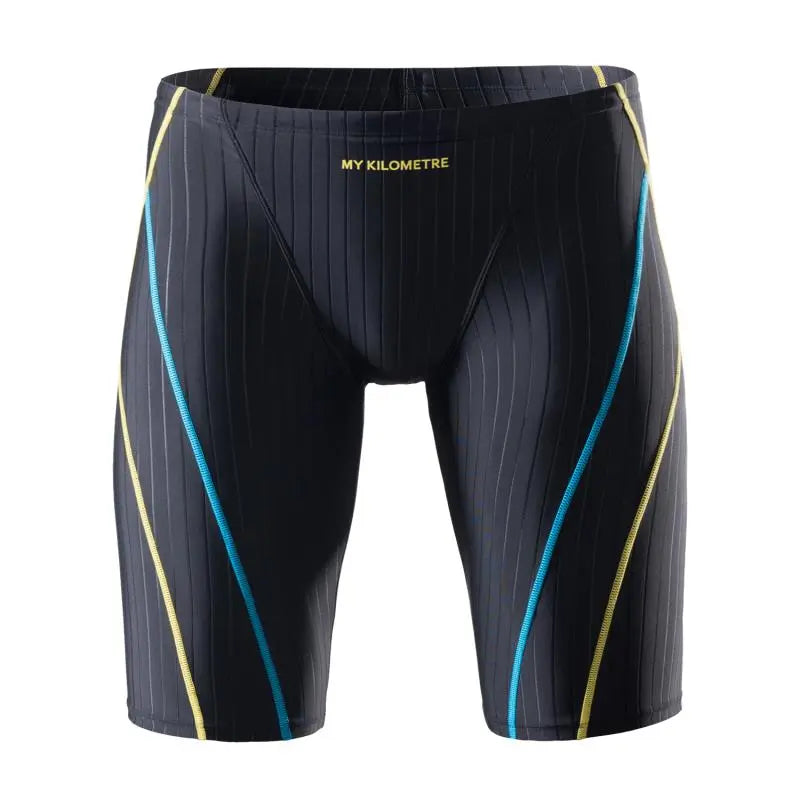 Men's Swim Jammers Endurance - Solid Stripes Swimwear for Competitive Swimming & Training | High-Performance Swim Shorts for Lap Swimming, Triathlon & Water Sports