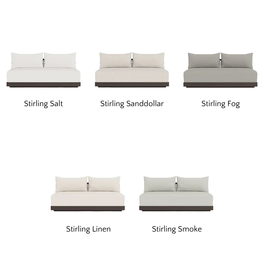 Antigua Outdoor 2-Seat Armless Patio Sofa - Perfect for Poolside, Garden, and Backyard Relaxation