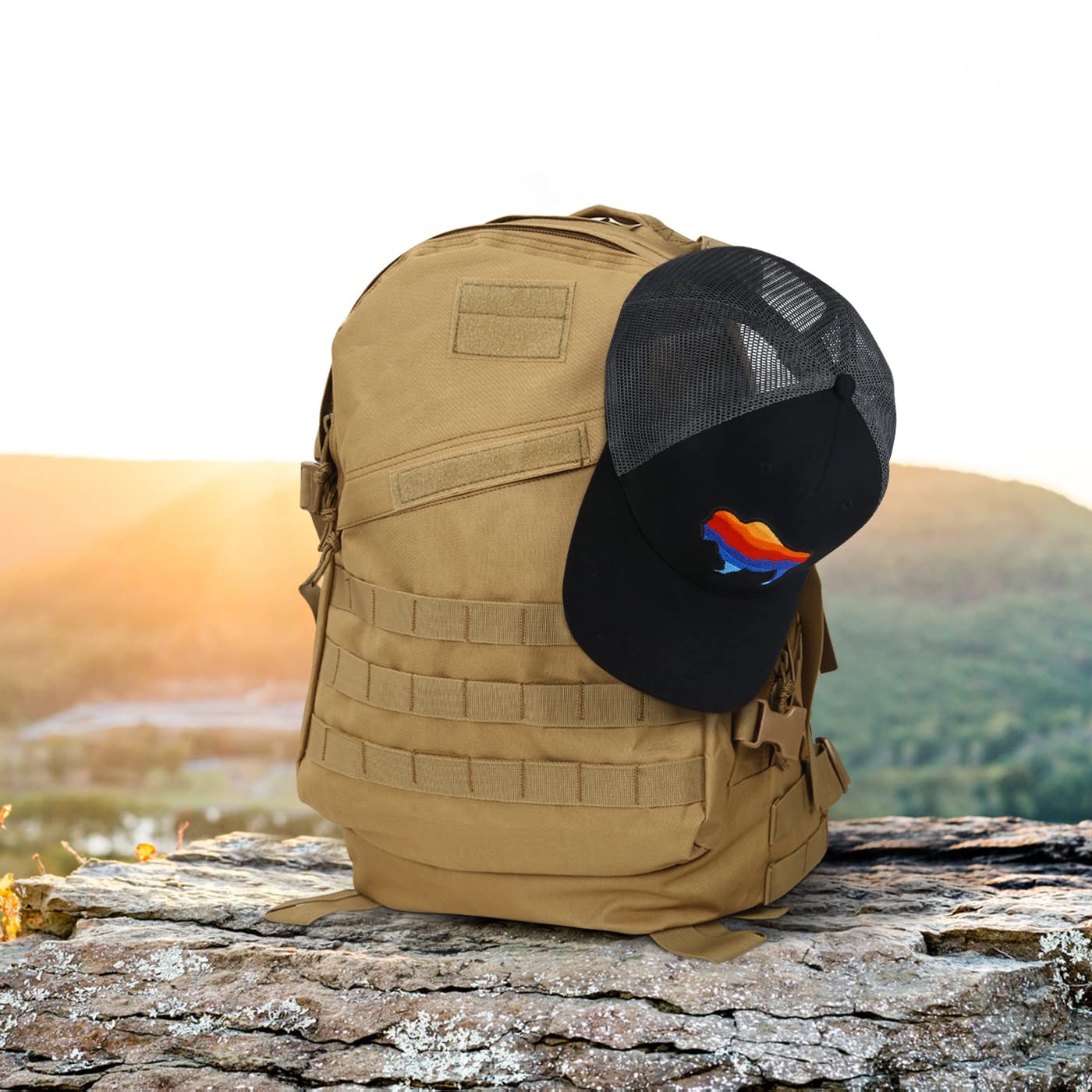 HDE Men's Performance Outdoor Snapback Trucker Hat - Breathable Mesh Back for Hiking, Camping & Adventure Activities
