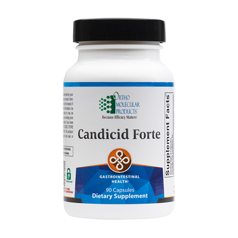 OrthoMolecular Products Candicid Forte - Natural Yeast & Candida Support Supplement - Supports Digestive & Immune Health - Perfect for Gut Balance & Wellness Routines