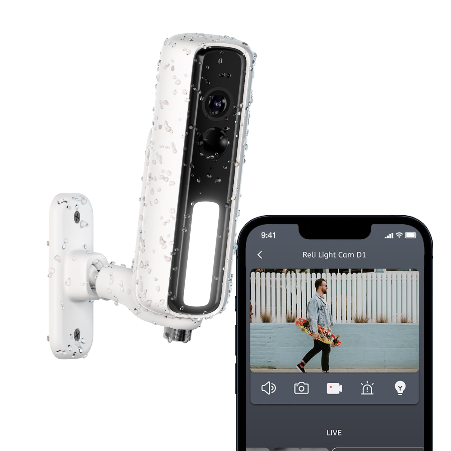 RELI Wireless Outdoor Security Camera with 5-Month Battery Life - 1080P HD Color Night Vision, Motion Detection, SD/Cloud Storage - Perfect for Bird Watching, Home Security & Wildlife Monitoring