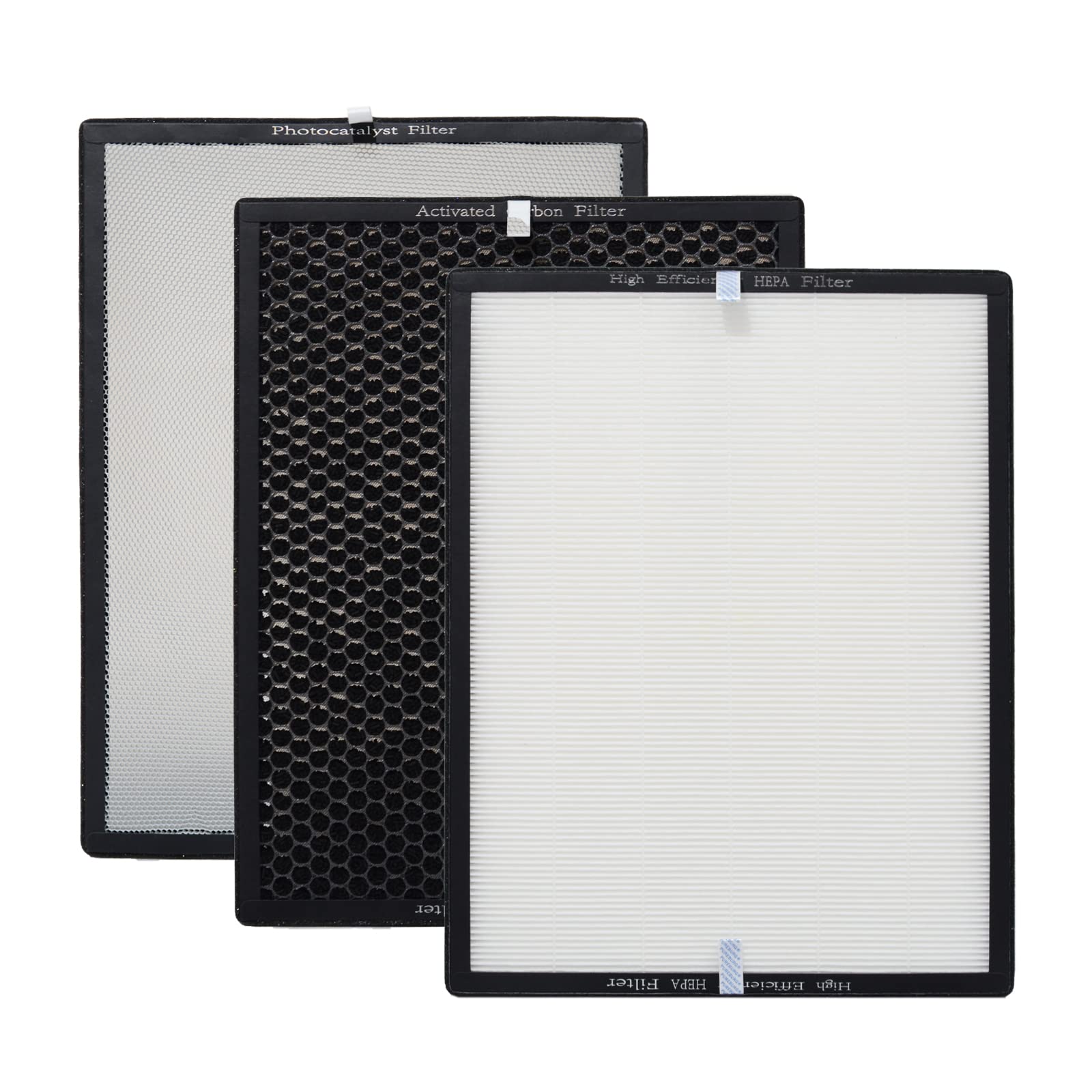 PUREBURG Replacement Air Filter Set for Okaysou Apollo 818 Air Purifier - H13 True HEPA + Activated Carbon 3-Stage Filtration - Dust, VOCs, Odor Removal - Ideal for Home, Office, and Allergy Relief