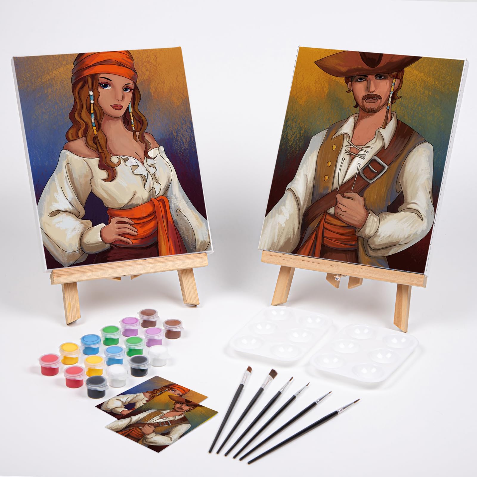 Pre-Drawn Canvas Painting Kit for Adults - DIY Sip & Paint Set with Halloween Theme (8x10) | Perfect for Date Nights, Paint Parties & Creative Home Decor