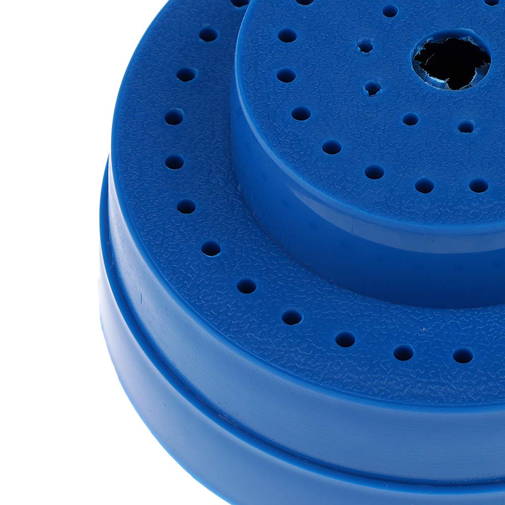 VMS INDIA 60 Holes Nail Drill Bit Holder Stand - Professional Storage & Display Case with Cover for Manicure Tools (Blue) | Perfect for Nail Salons, Home Use & Travel Organization