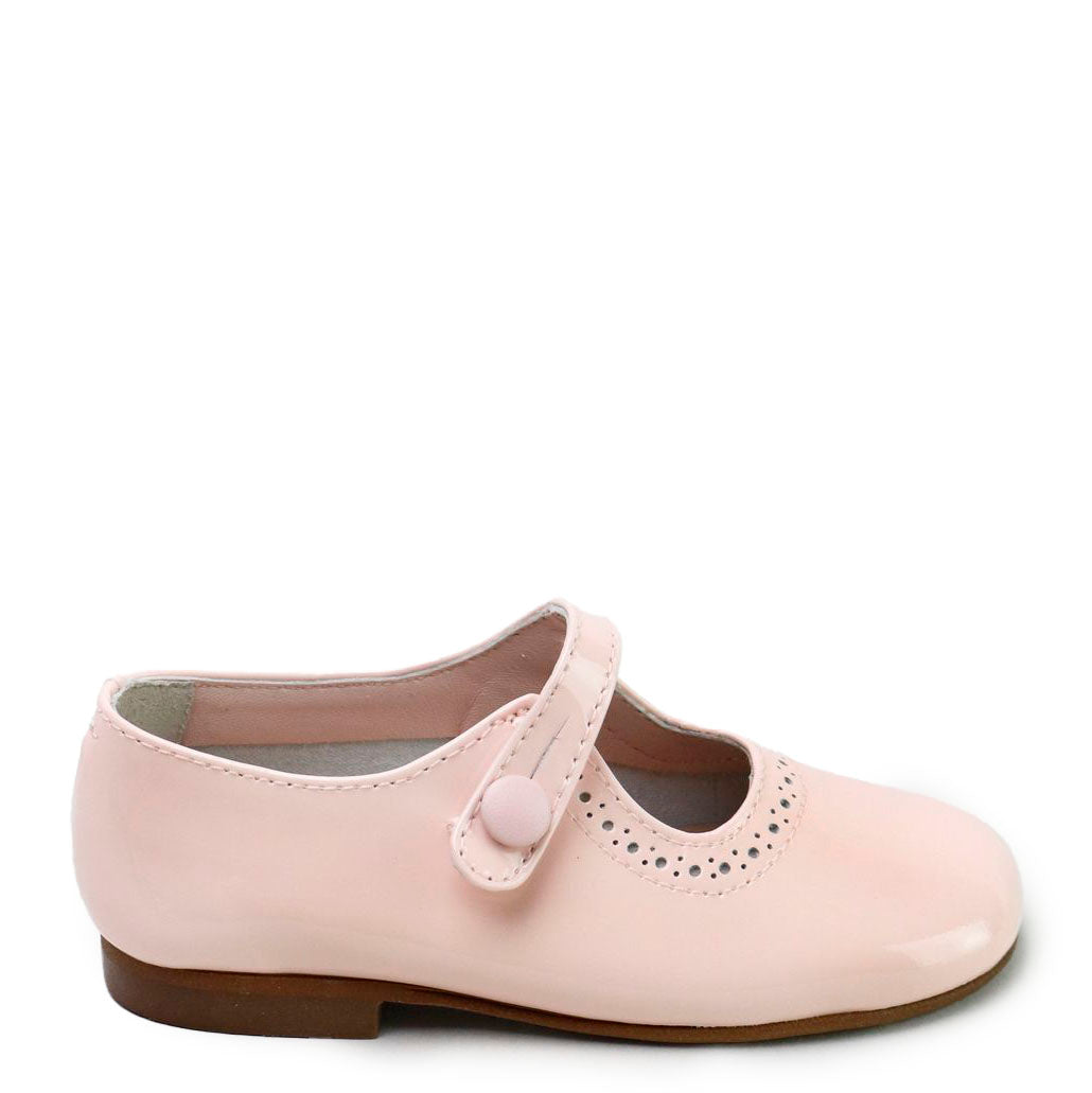 Pink Patent Leather Perforated Mary Jane Shoes for Women - Comfortable & Stylish for Work, Parties & Everyday Wear