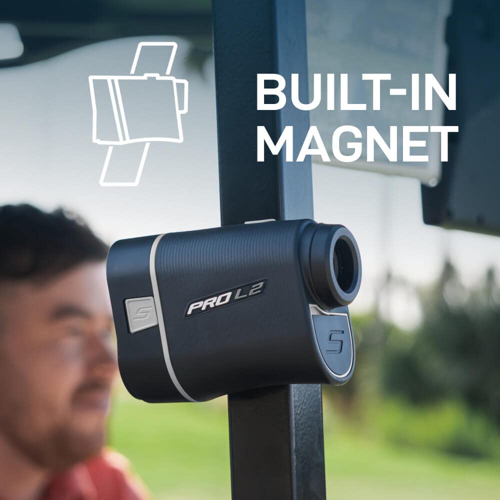Shot Scope PRO L2 Golf Rangefinder - Premium Laser Distance Measuring Device for Accurate Yardage | Perfect for Golf Tournaments, Practice & Course Navigation