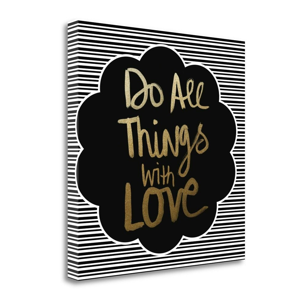 All Things Gold by Linda Woods - Fine Art Giclée Print on Gallery Wrap Canvas, Ready to Hang Wall Decor for Living Room, Bedroom & Office