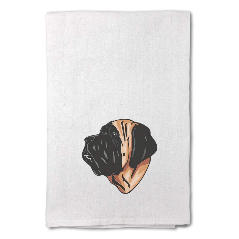 Custom Printed English Mastiff Head Design Kitchen Towels - Absorbent Flour Sack Dish Towels for Pets Lovers, Dog Cleaning & Kitchen Decor - Perfect for Cooking, Baking & Pet Care