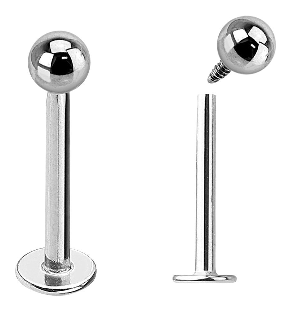 Premium Grade 23 Solid Titanium Internally Threaded Labret Piercing - Monroe Lip Ring Stud for Facial Jewelry | Perfect for Lip, Nose, Eyebrow Piercings | Hypoallergenic Body Jewelry for Sensitive Skin