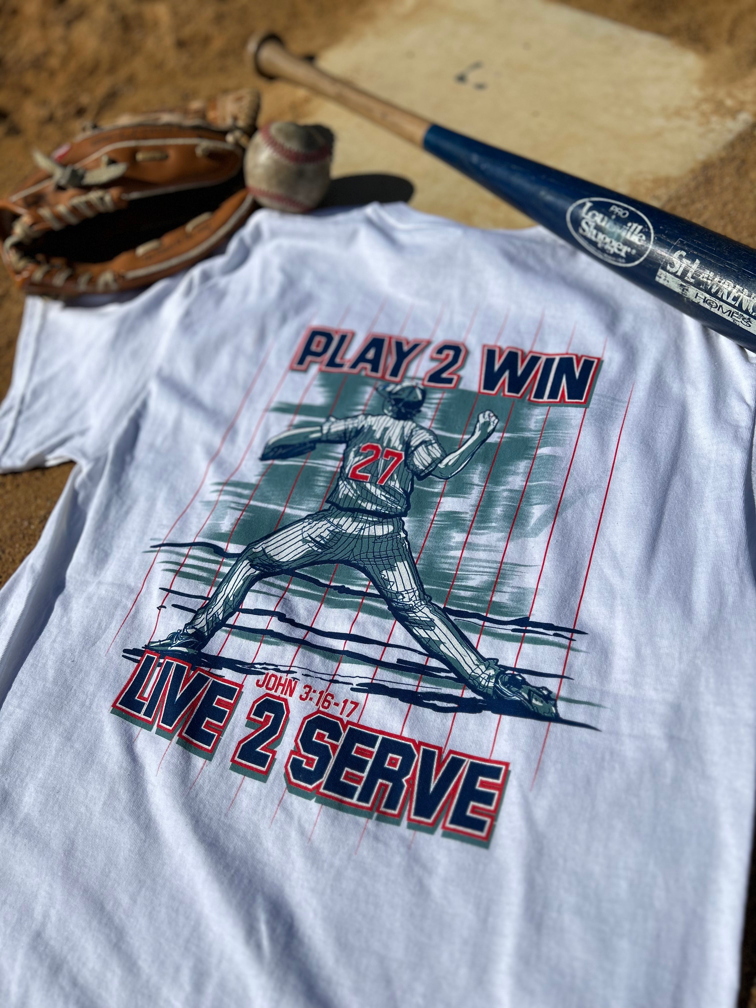 Bella Cotton Live 2 Serve Baseball Short Sleeve T-Shirt - White | Comfortable Casual Wear for Baseball, Sports & Everyday Outfits