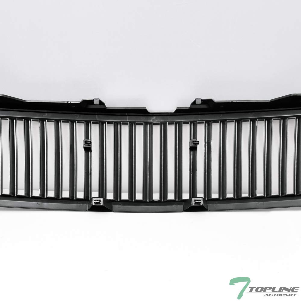 Matte Black Vertical Front Hood Bumper Grill Grille Guard ABS for 2007-2013 Chevy Silverado 1500 | Heavy Duty Protection & Off-Road Style | Perfect for Truck Enthusiasts & Outdoor Adventures