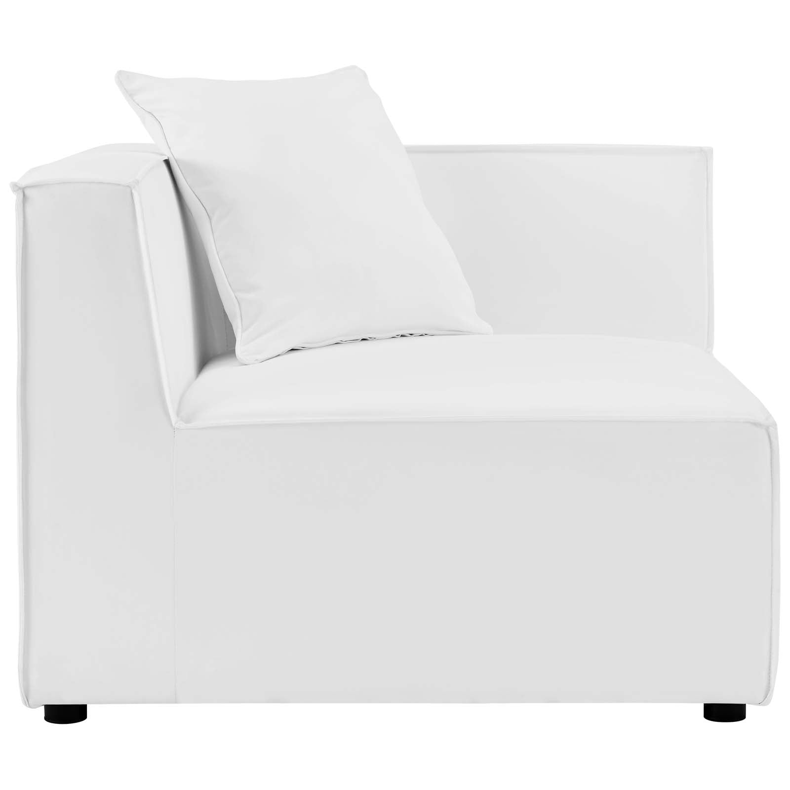 Saybrook Outdoor Patio Upholstered 3-Piece Sectional Sofa Set - Waterproof Wicker Furniture for Backyard, Poolside & Garden Relaxation