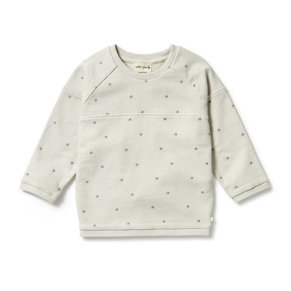 Organic Cotton Terry Spliced Sweatshirt for Women - Soft Breathable Pullover for Yoga, Lounge & Casual Wear