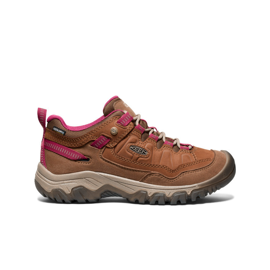 Women's Targhee IV Waterproof Hiking Shoes - Bison/Beaujolais Color | Lightweight & Durable Trail Running Shoes for Outdoor Adventures & Mountain Trekking