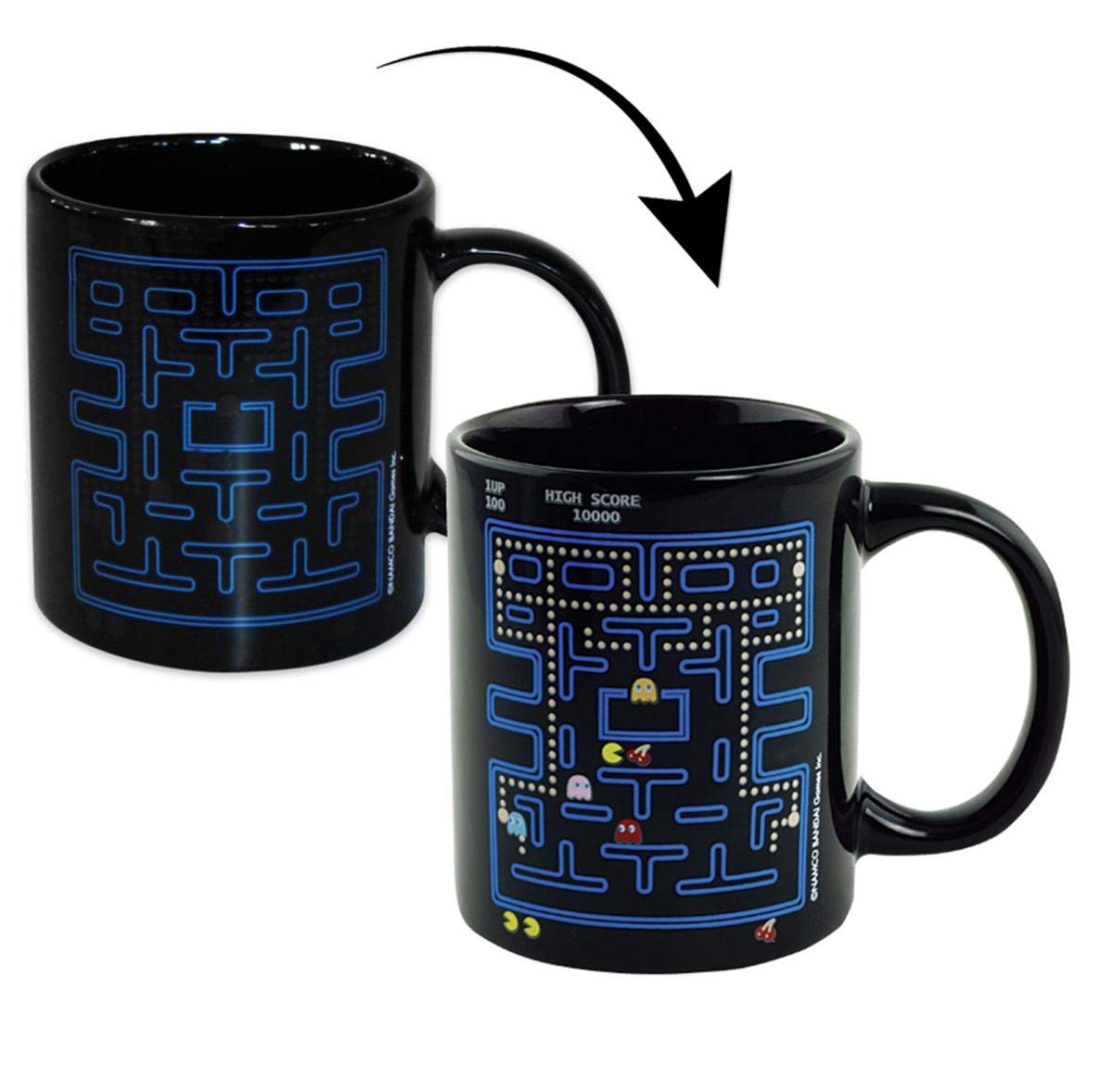 Pac-Man Heat Changing Ceramic Coffee Mug - 11oz Video Game Themed Cup for Gamers & Collectors - Perfect for Coffee, Tea, Hot Chocolate at Home or Office