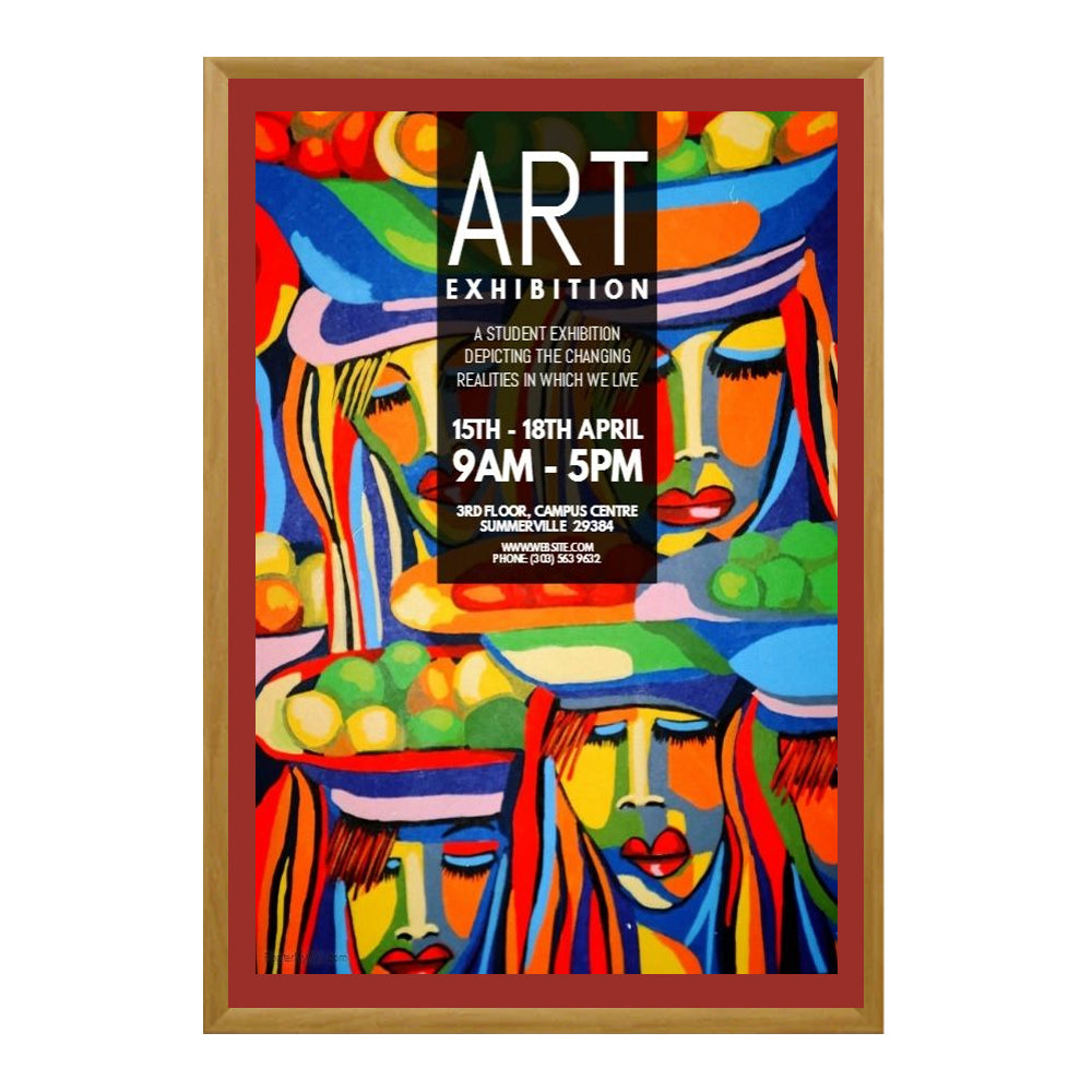 11x17 Designer Wood Snap Frames for Posters with 2 Wide Matboard - Perfect for Home Decor, Office Displays & Art Exhibitions