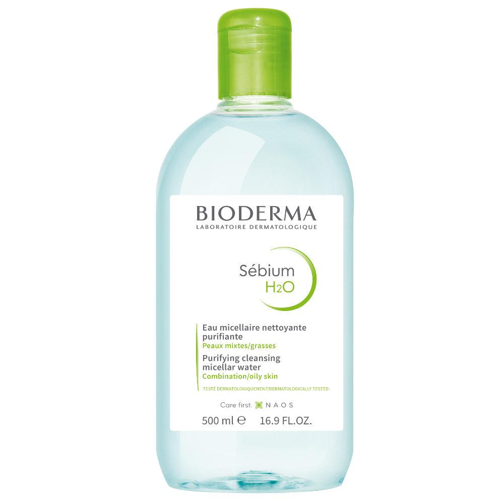 Bioderma Sebium H2O Micellar Water - Oil-Free Makeup Remover & Face Cleanser for Sensitive Skin | Perfect for Daily Skincare & Travel Essentials