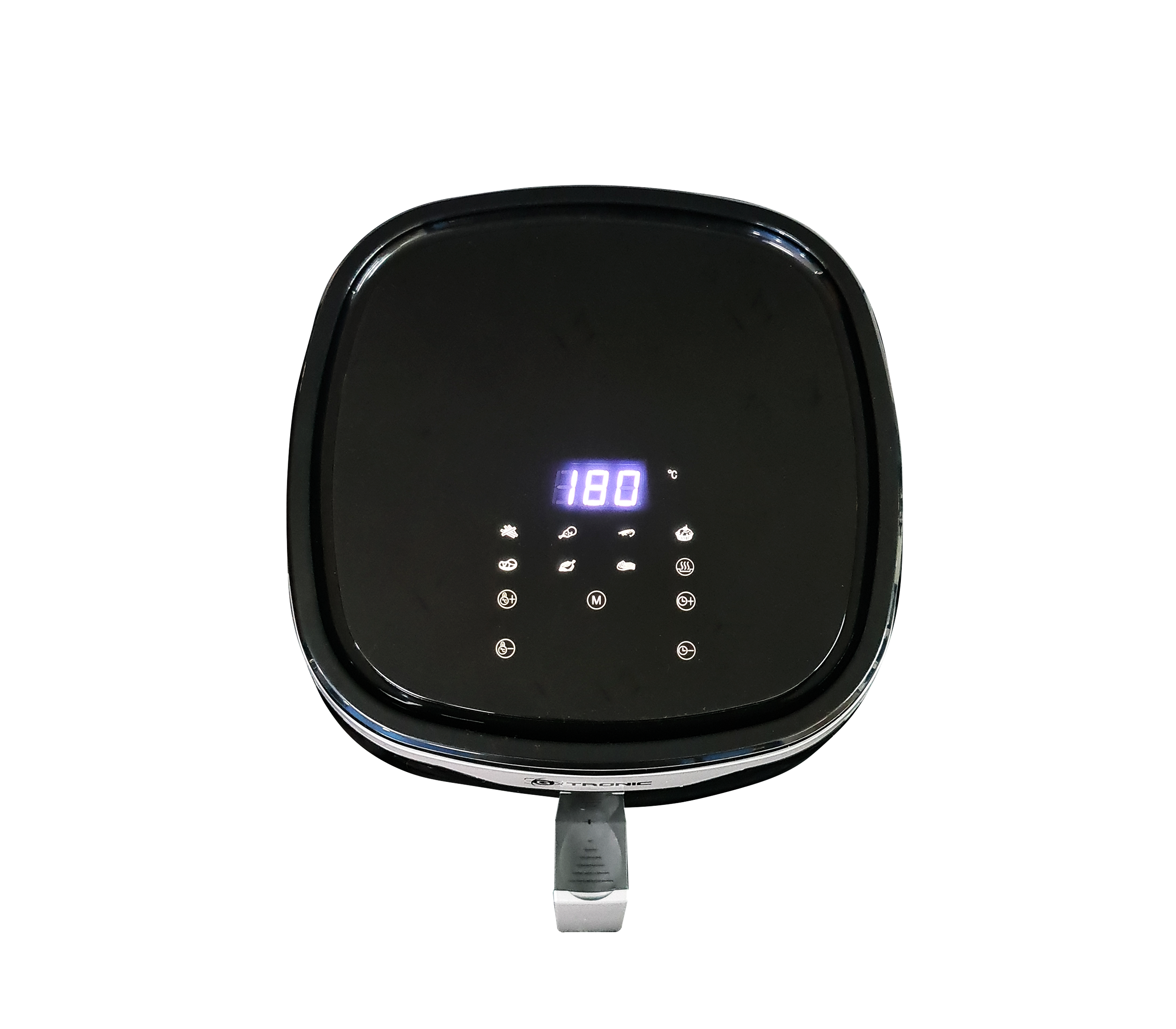 4.5L 1400W Digital Air Fryer with LED Display - Black, Nonstick Basket, Healthy Oil-Free Cooking for Family Meals, Snacks, and Quick Dinners