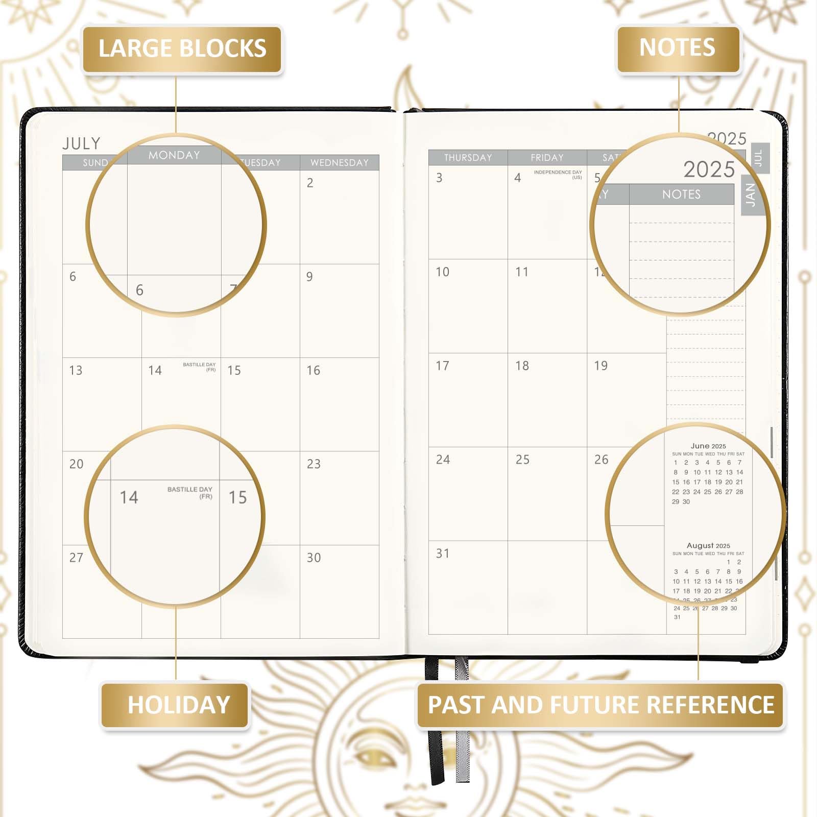 2025-2026 Academic Planner - July 2025 to June 2026 Weekly & Monthly Organizer, 5.75