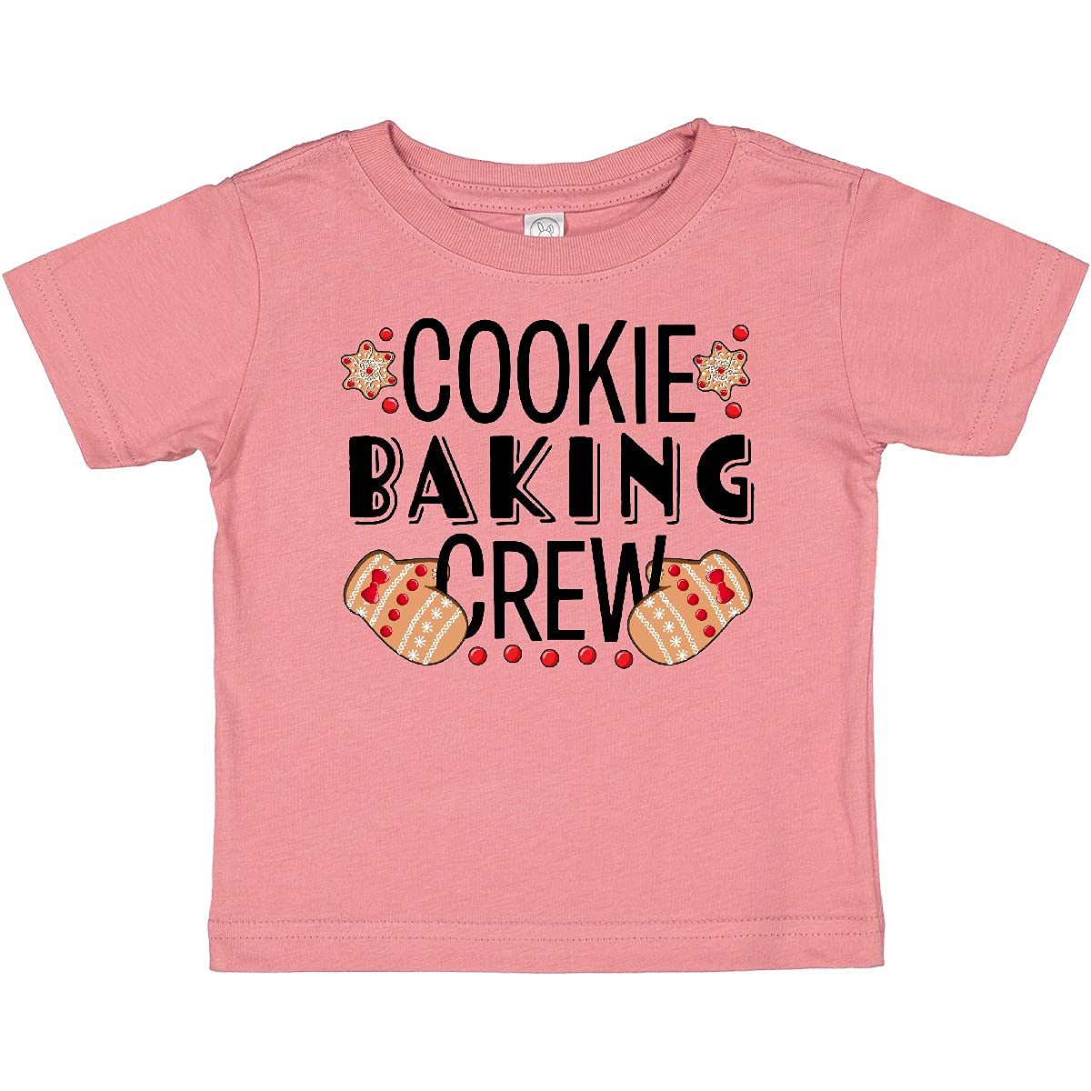 Christmas Cookie Baking Crew Baby T-Shirt with Oven Mitts - Fun Holiday Baking Outfit for Toddlers & Infants - Perfect for Family Baking, Christmas Photos & Festive Celebrations