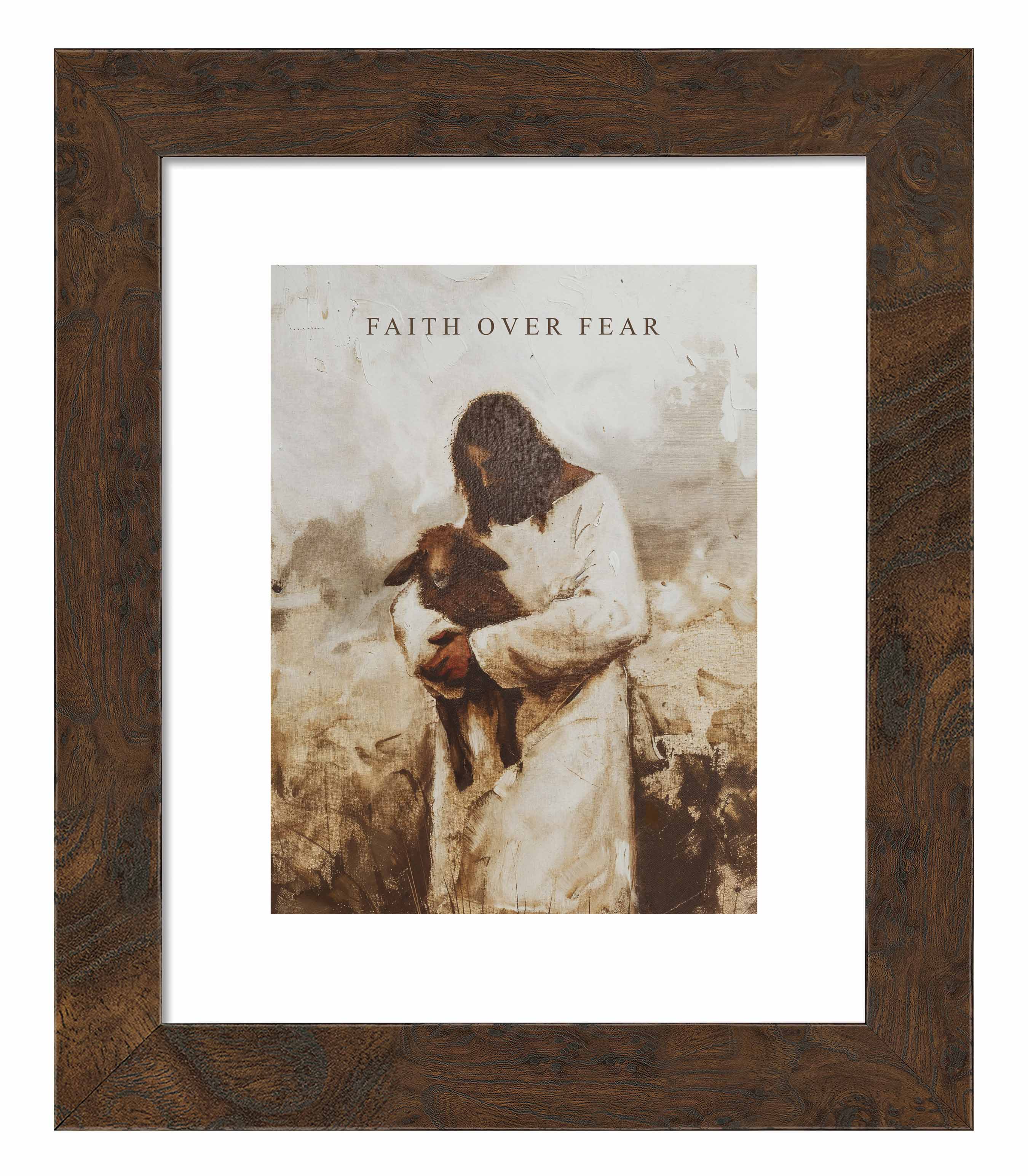 Faith Over Fear Inspirational Art Prints - Motivational Wall Decor for Home, Office & Gifts