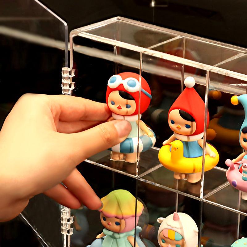 Premium Acrylic Display Case Cabinet for LEGO Minifigures & Collectible Dolls - Perfect for Showcasing Toy Collections in Home, Office, or Retail Store