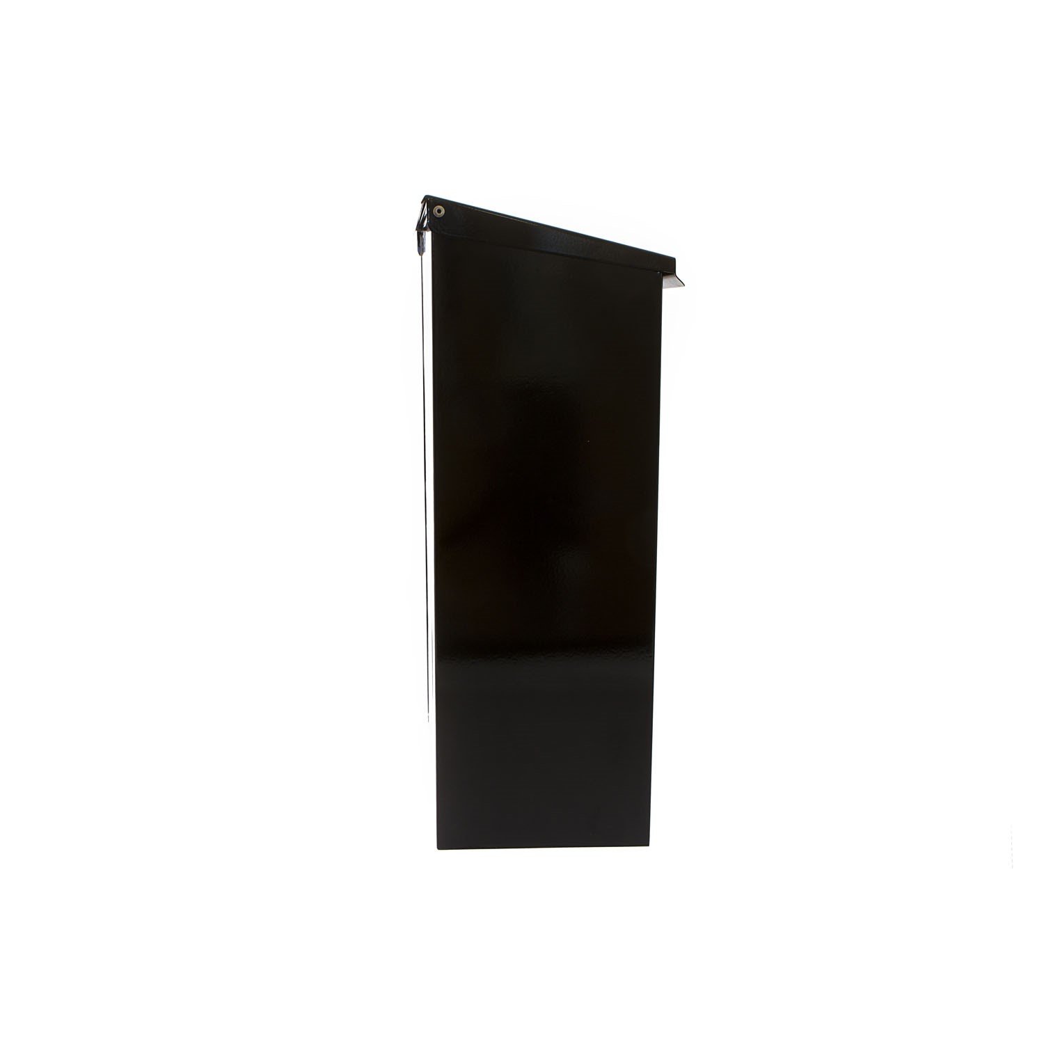Premium Sterling Thames Steel Newspaper Box in Black - Durable Outdoor Newspaper Holder for Home, Office, or Business Use