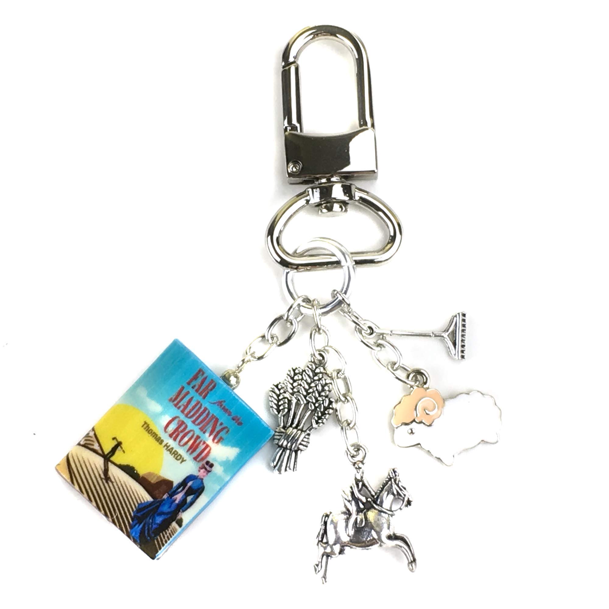 Far from the Madding Crowd by Thomas Hardy - Miniature Clay Book Keychain | Novelty Literary Gift for Book Lovers | Perfect for Keys, Bags, Backpacks & Purse Accessories