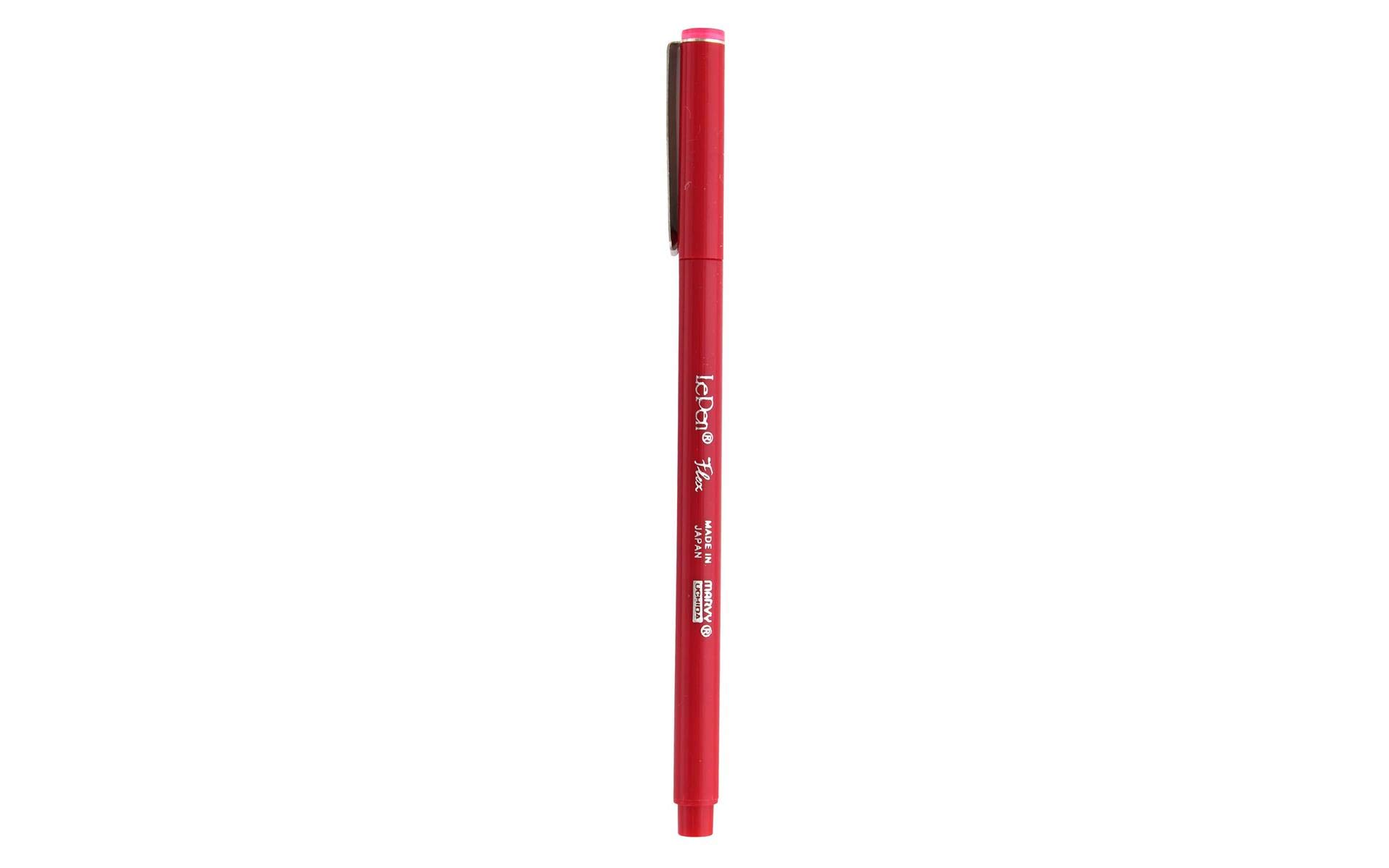 Uchida Le Pen Flex Pen - Red Fine Point Marker for Journaling, Sketching & Note Taking - Smooth Writing & Vibrant Colors - Perfect for Bullet Journals, Planners & Art Projects