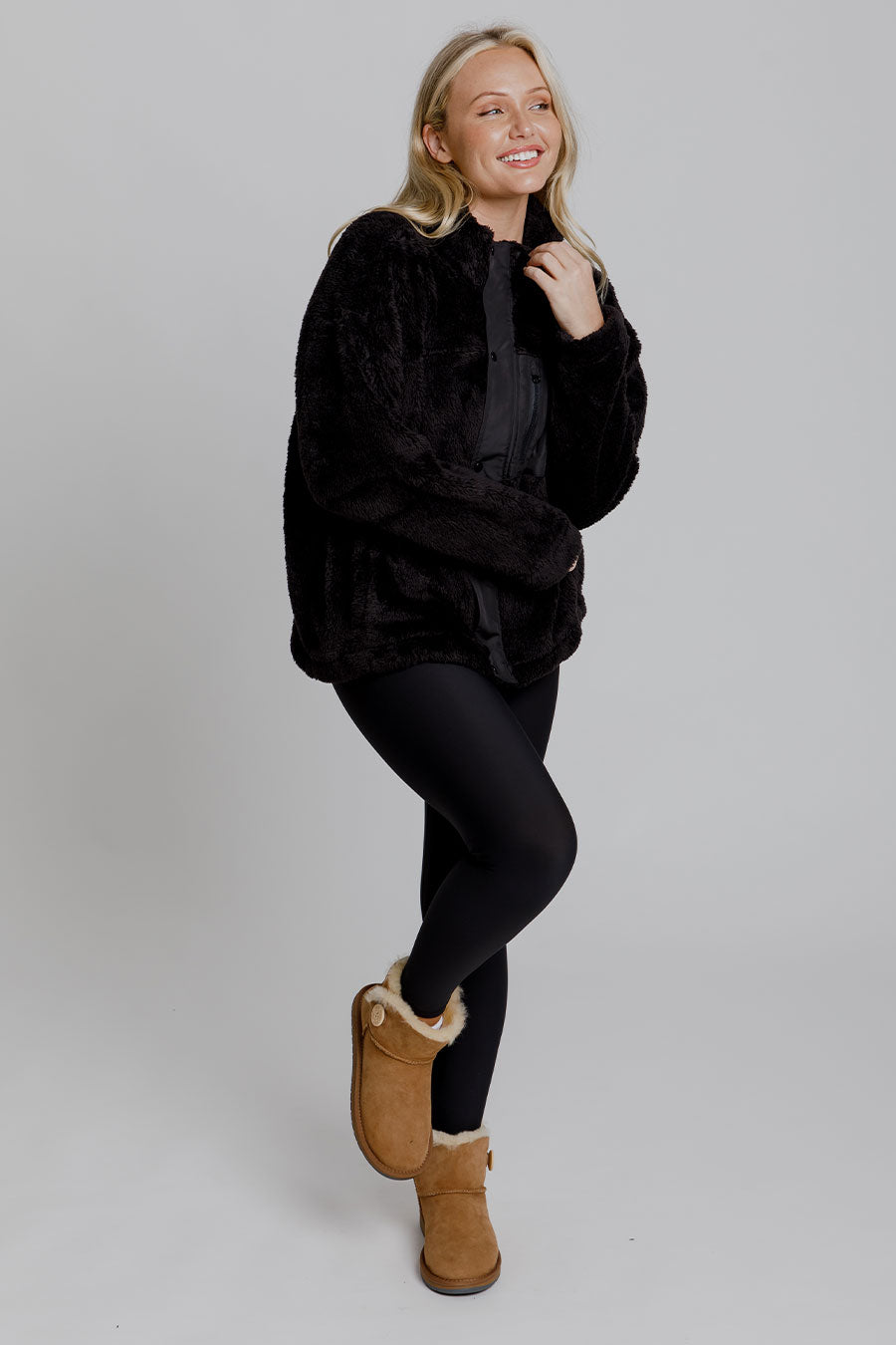 High Waist Thermal Leggings for Women - Black - Perfect for Yoga, Workouts & Winter Layering