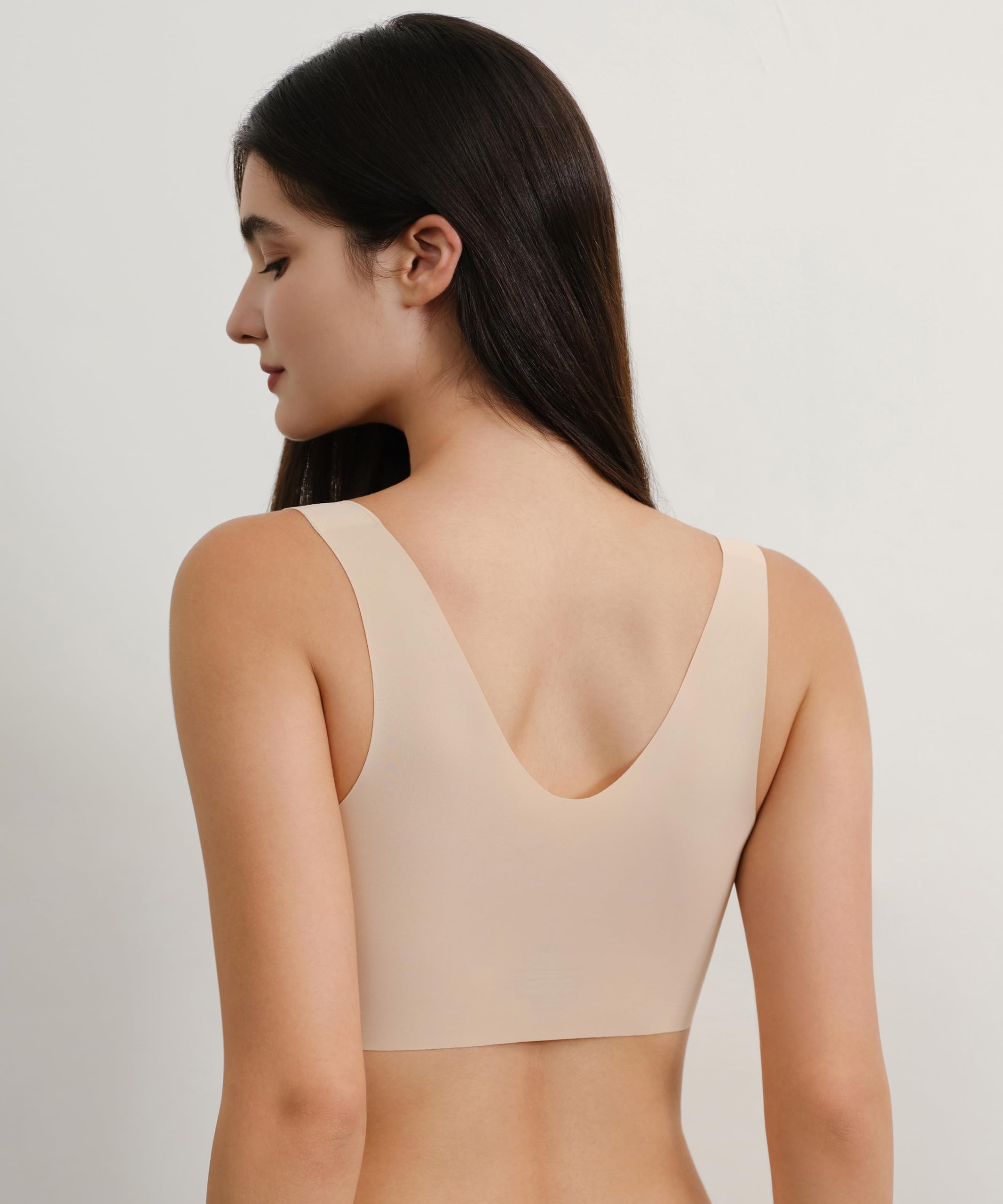 Wireless Bralette for Women - Full Coverage Seamless Plus Size Bra with Wide Straps | Comfortable T-Shirt Bra for Everyday Wear & Lounge