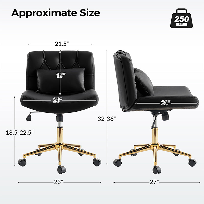 Scratch-Resistant & Easy-Clean Office Chair - Cecil Ergonomic Desk Chair for Home & Office Workspace