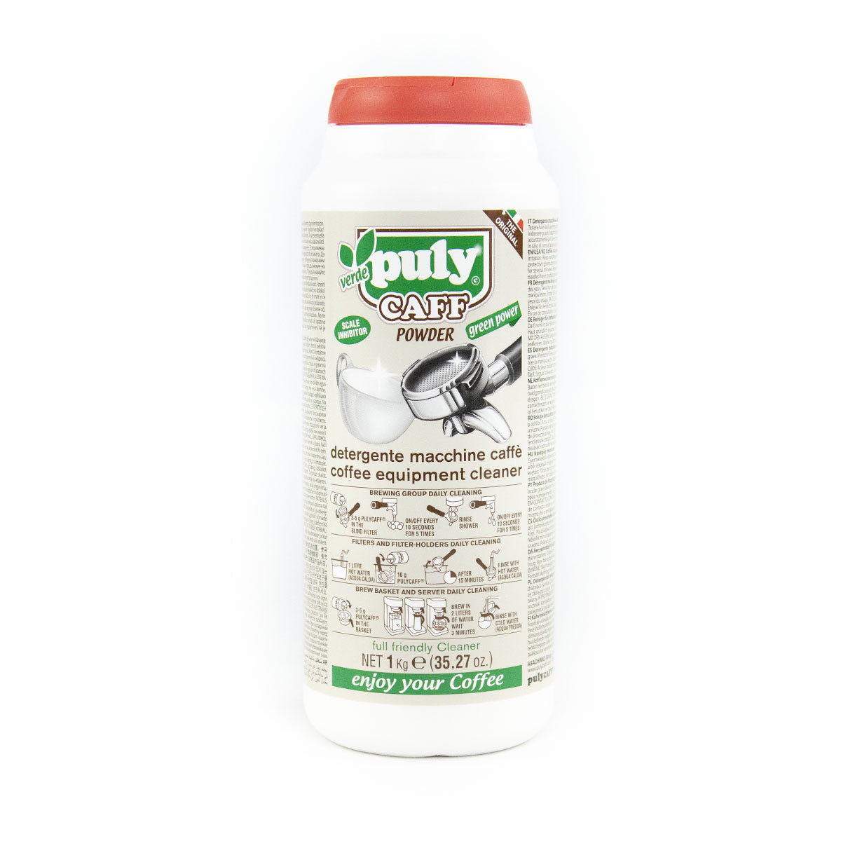 PULY CAFF Eco-Friendly Laundry Detergent Powder - 1kg (2.2 lbs) for Coffee Stains & Odor Removal | Ideal for Coffee Shops, Restaurants & Home Use