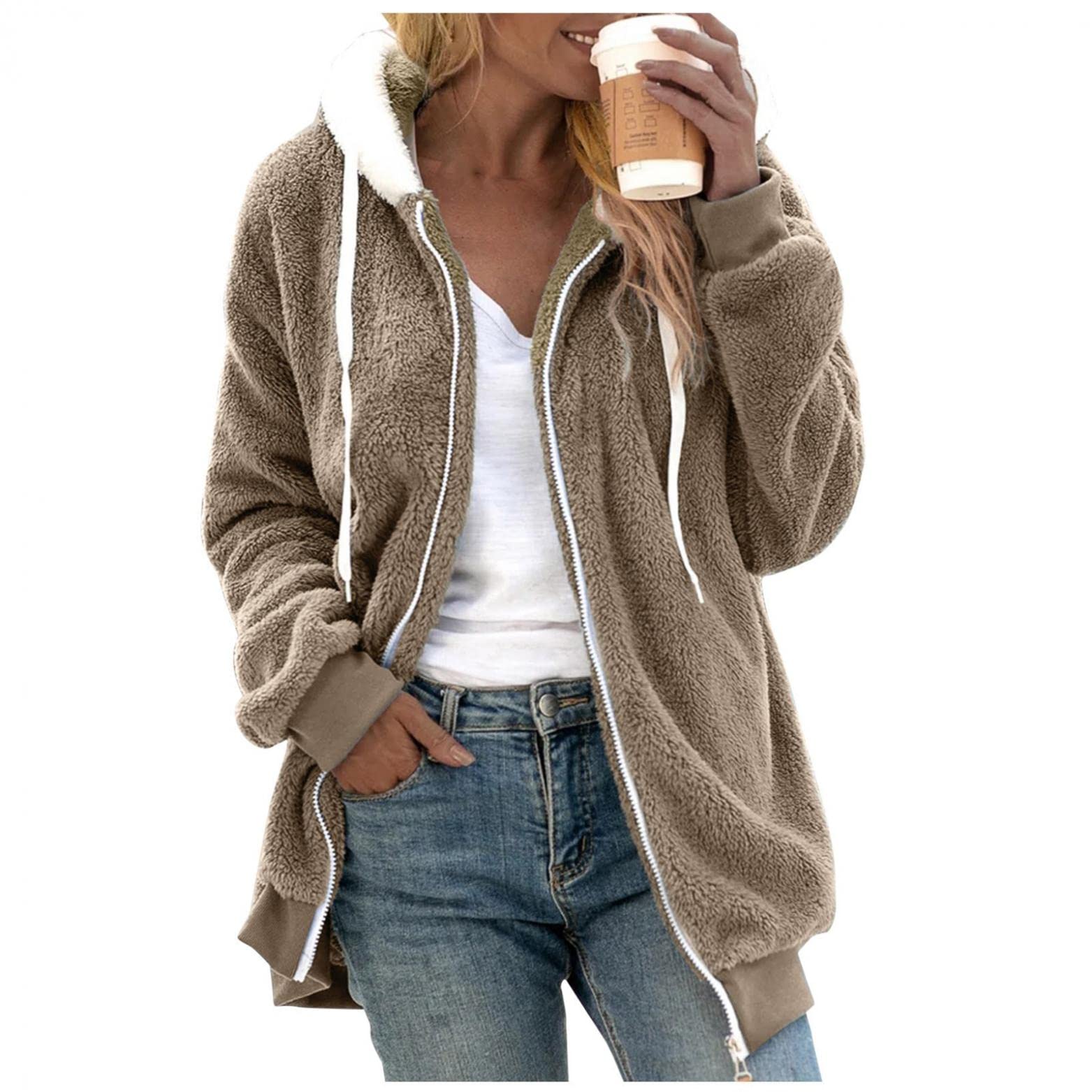 KAMEMIR Women's Casual Sweaters - Plus Size Oversized Hoodie & Long Sleeve Tops for Fall | Cozy Autumn Outerwear for Layering, Lounge Wear & Street Style Fashion